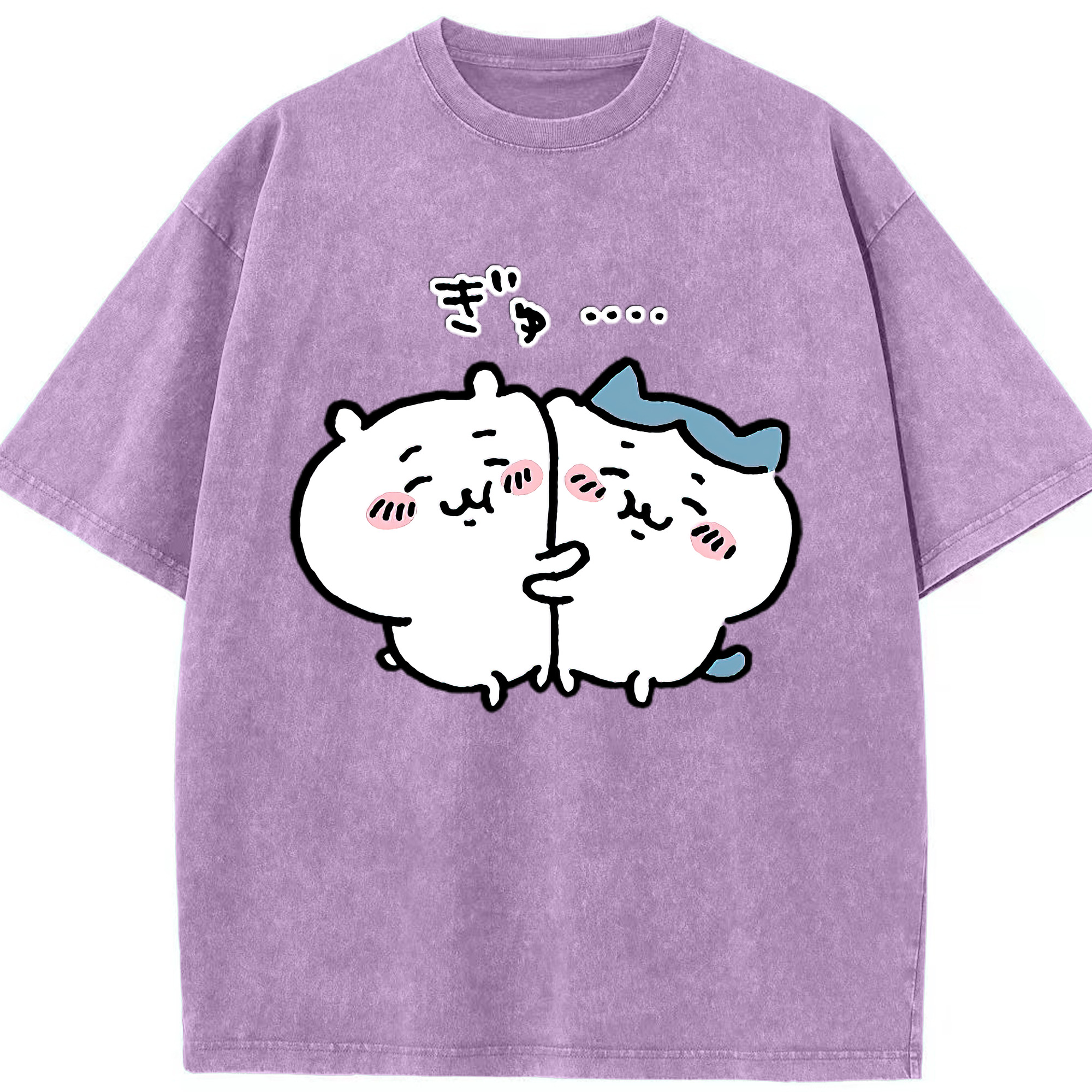 （画像用） ちいかわ ハチワレ Chii-kawa hachiware 綿100% ヴィンテージ風 半袖Tシャツ（フロントプリント）