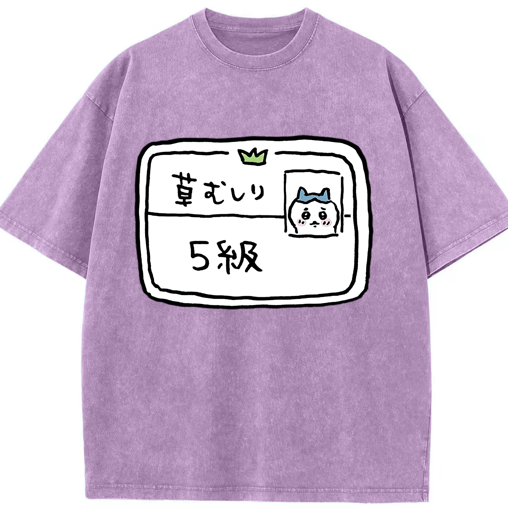 （画像用） ちいかわ ハチワレ Chii-kawa hachiware 綿100% ヴィンテージ風 半袖Tシャツ（フロントプリント）