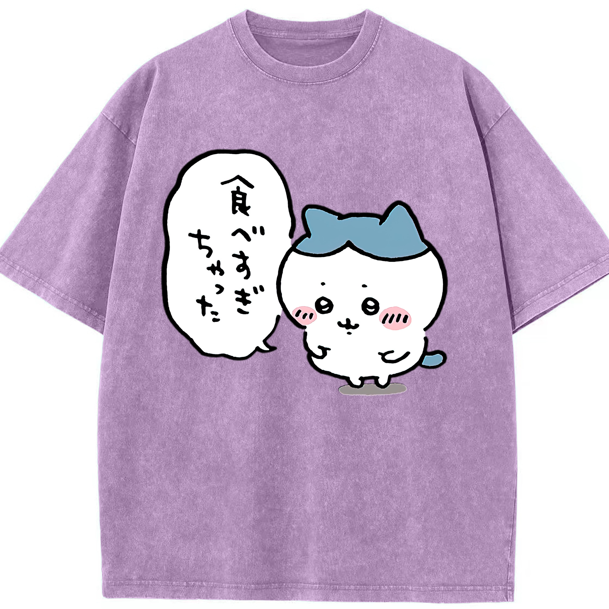 （画像用） ちいかわ ハチワレ Chii-kawa hachiware 綿100% ヴィンテージ風 半袖Tシャツ（フロントプリント）