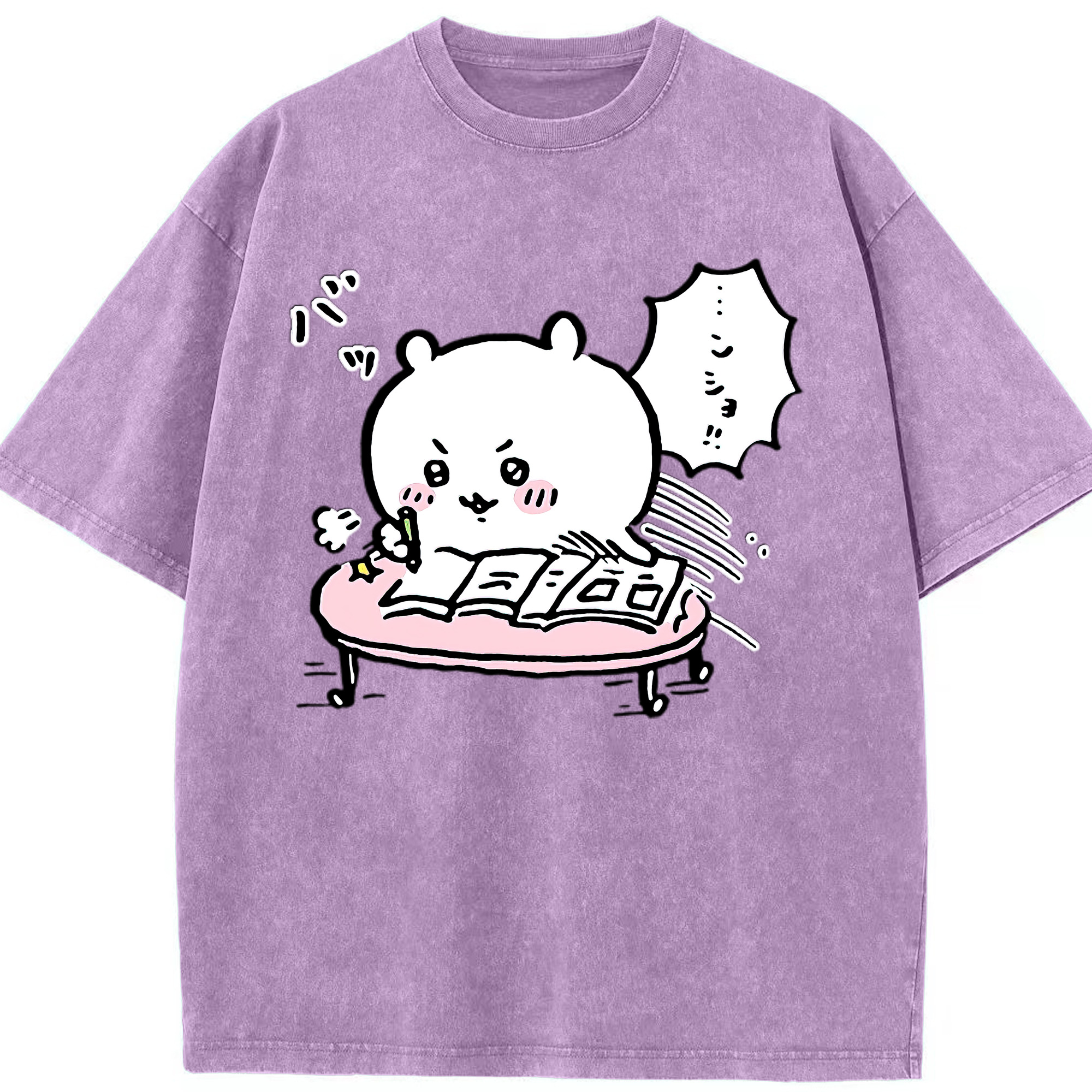（画像用） ちいかわ ちいかわ Chii-kawa chiikawa 綿100% ヴィンテージ風 半袖Tシャツ（フロントプリント）