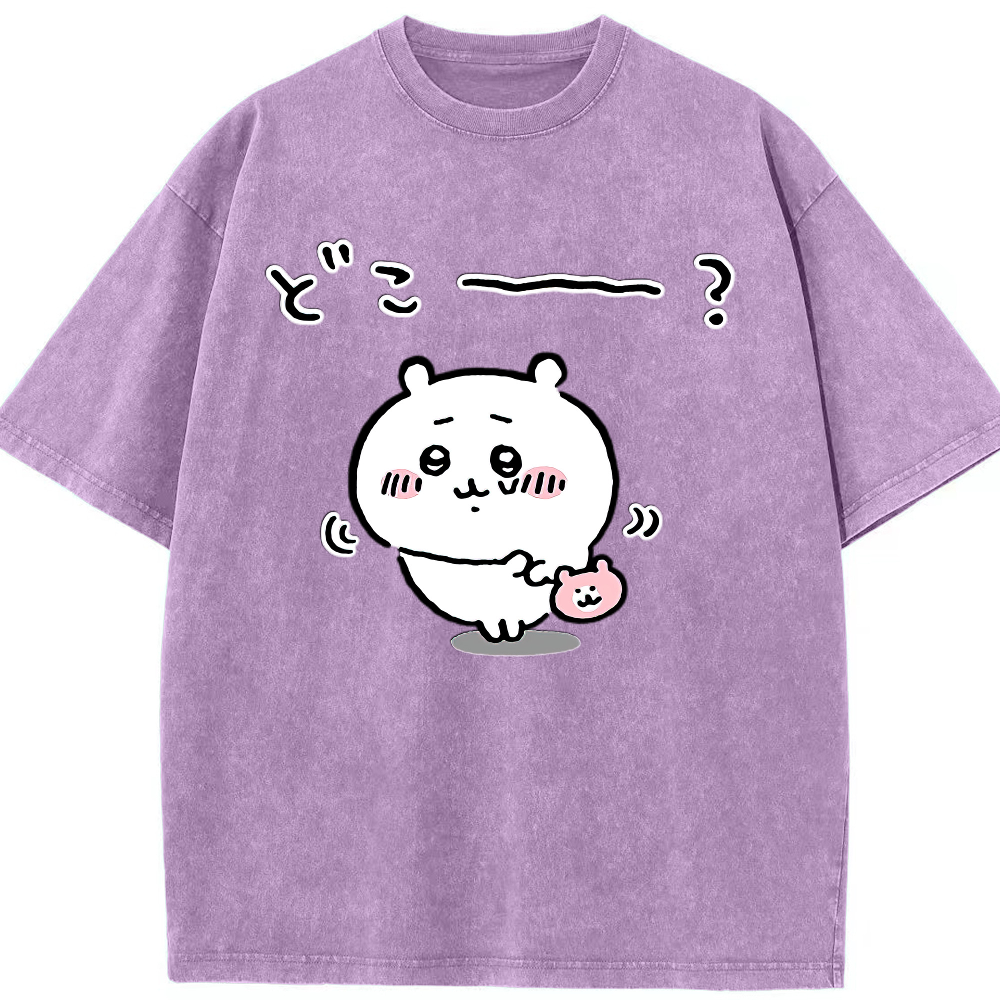 （画像用） ちいかわ ちいかわ Chii-kawa chiikawa 綿100% ヴィンテージ風 半袖Tシャツ（フロントプリント）