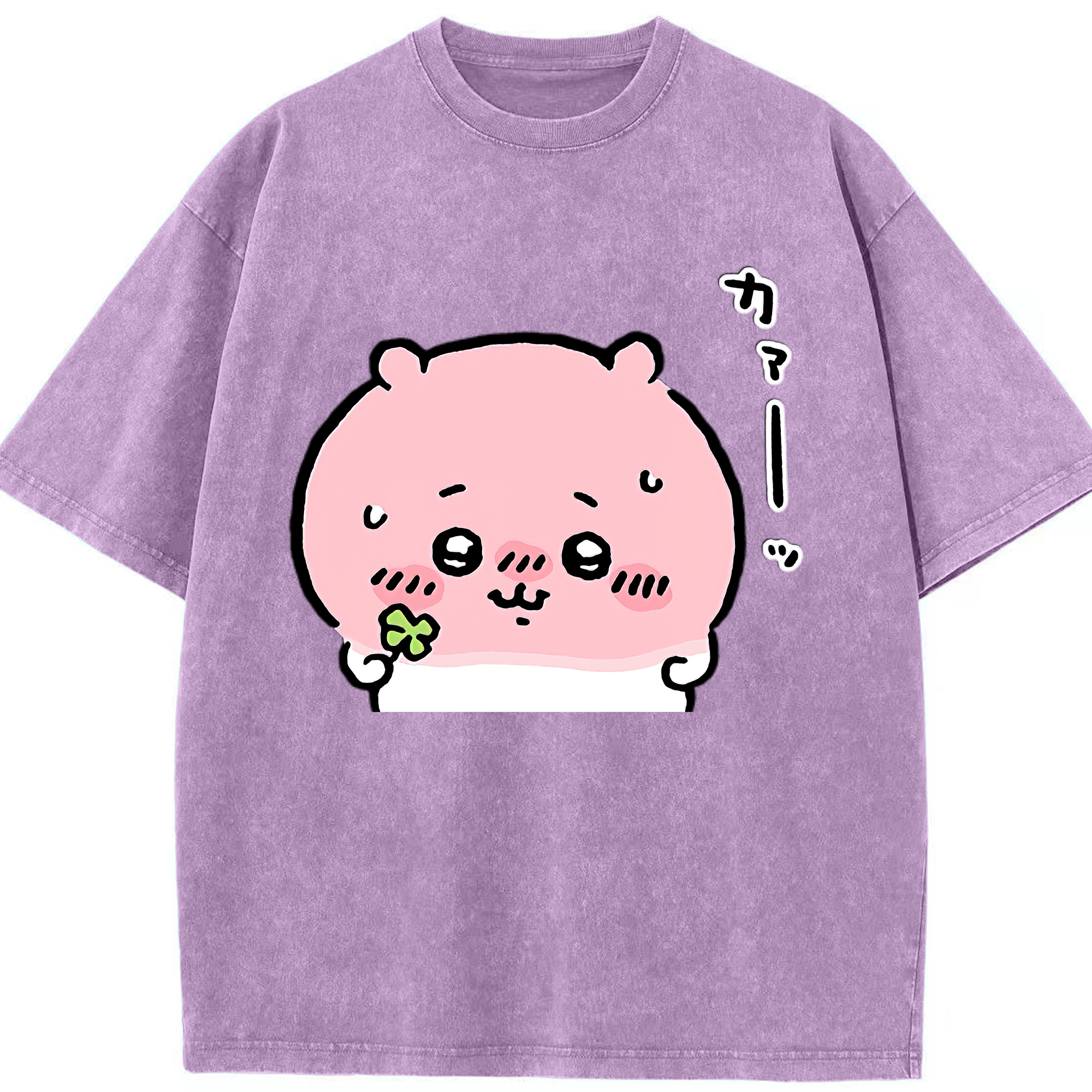（画像用） ちいかわ ちいかわ Chii-kawa chiikawa 綿100% ヴィンテージ風 半袖Tシャツ（フロントプリント）