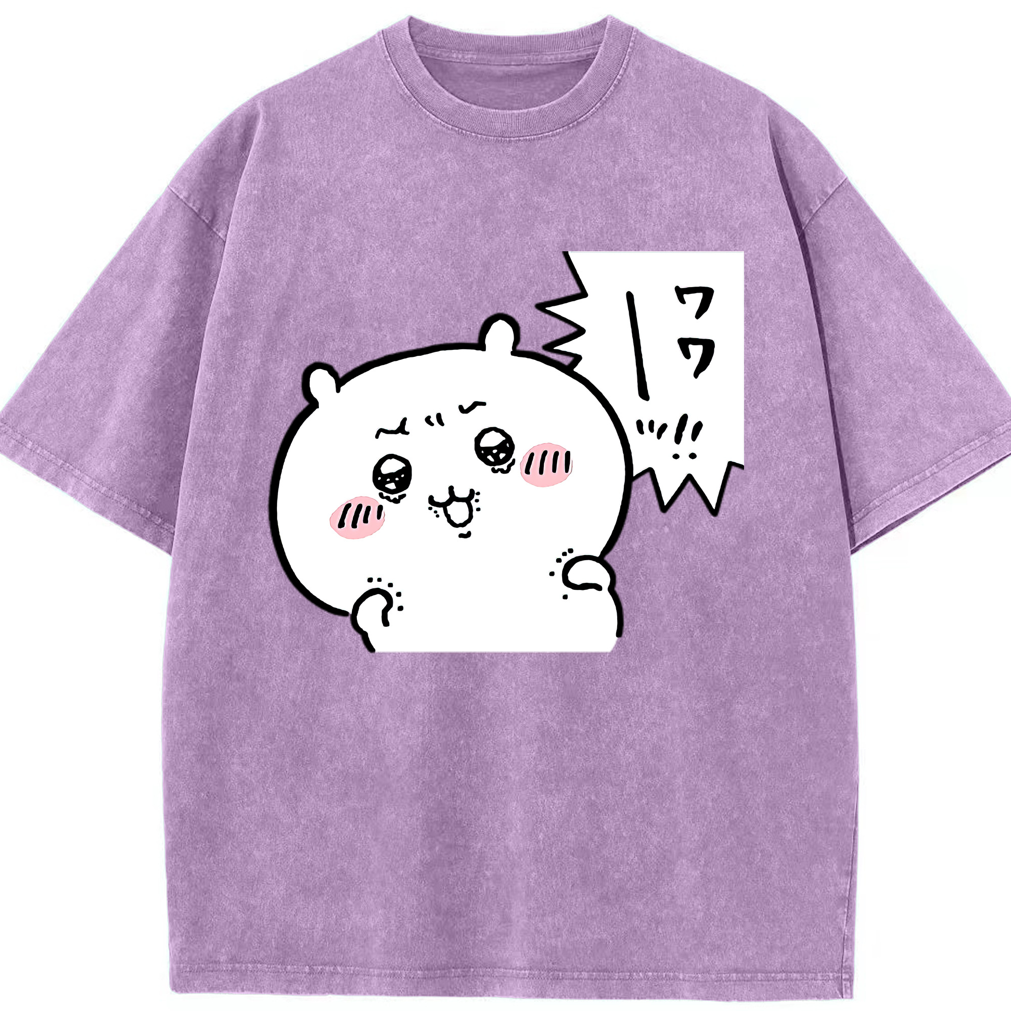 （画像用） ちいかわ ちいかわ Chii-kawa chiikawa 綿100% ヴィンテージ風 半袖Tシャツ（フロントプリント）