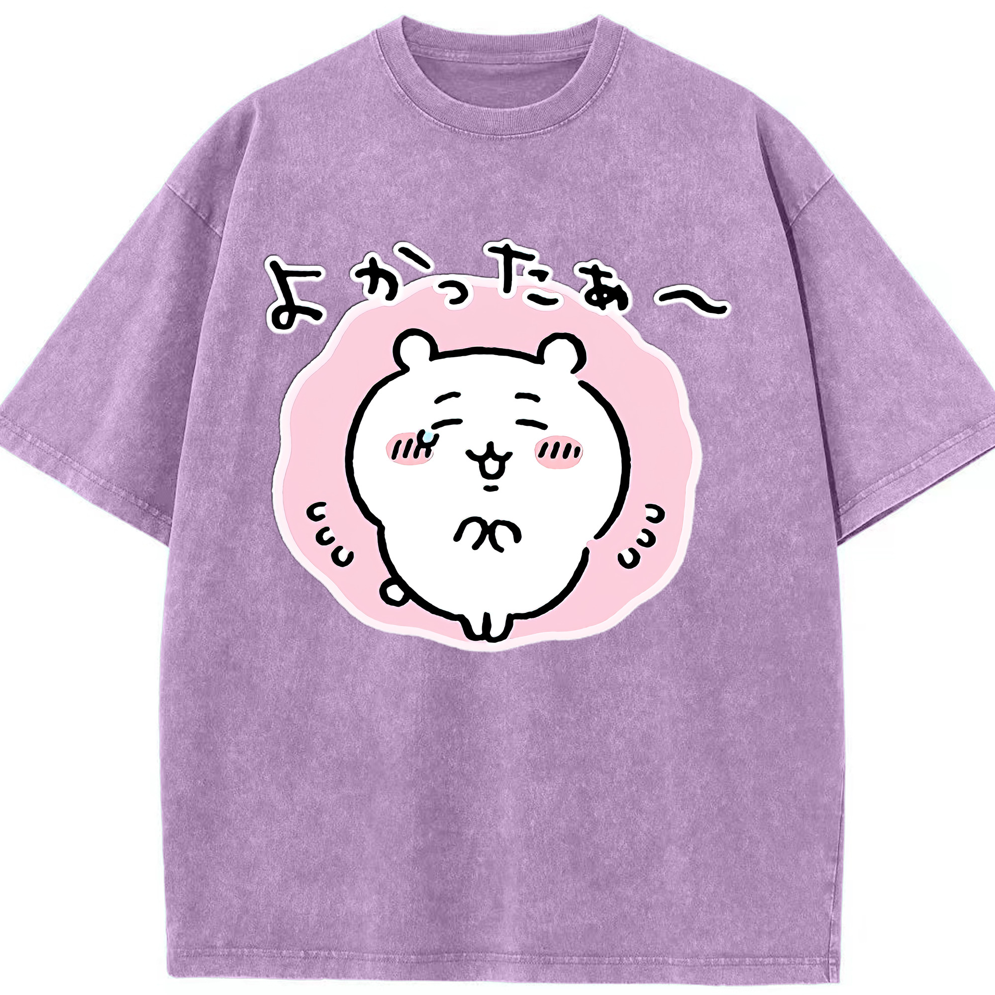 （画像用） ちいかわ ちいかわ Chii-kawa chiikawa 綿100% ヴィンテージ風 半袖Tシャツ（フロントプリント）