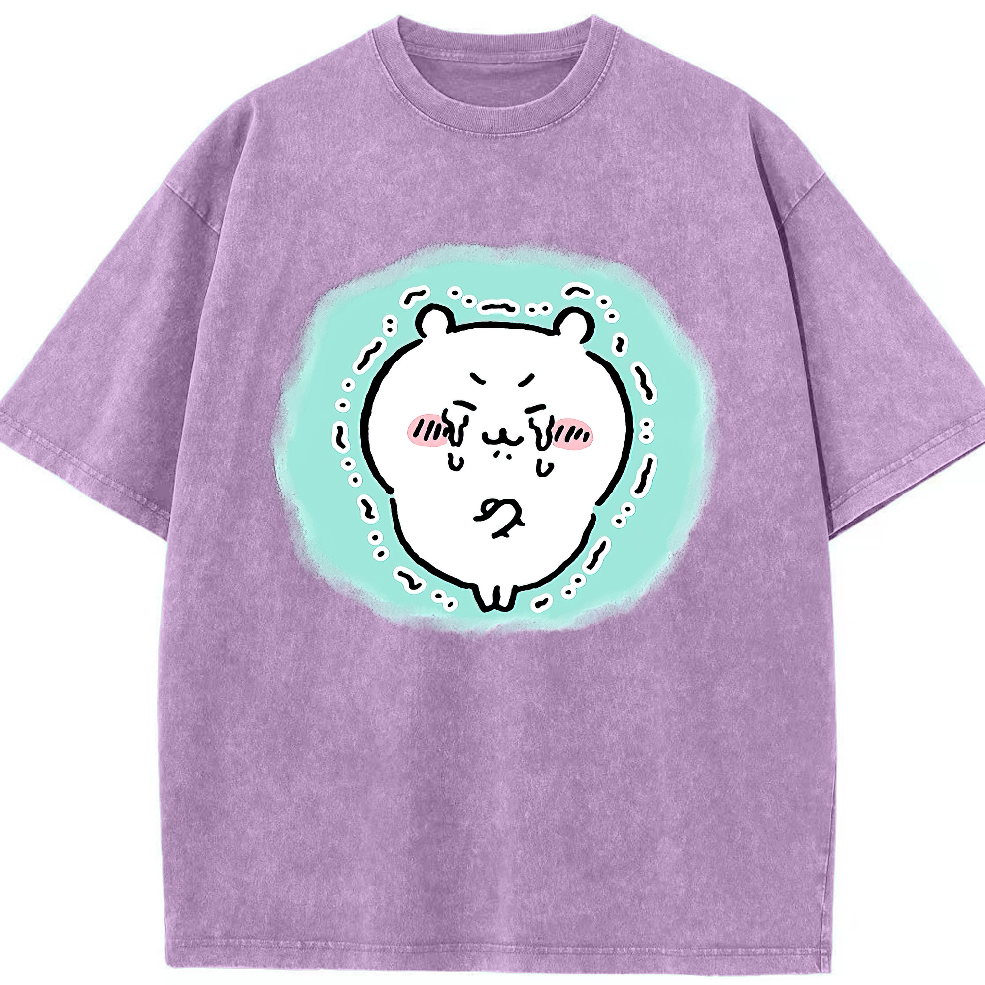 （画像用） ちいかわ ちいかわ Chii-kawa chiikawa 綿100% ヴィンテージ風 半袖Tシャツ（フロントプリント）