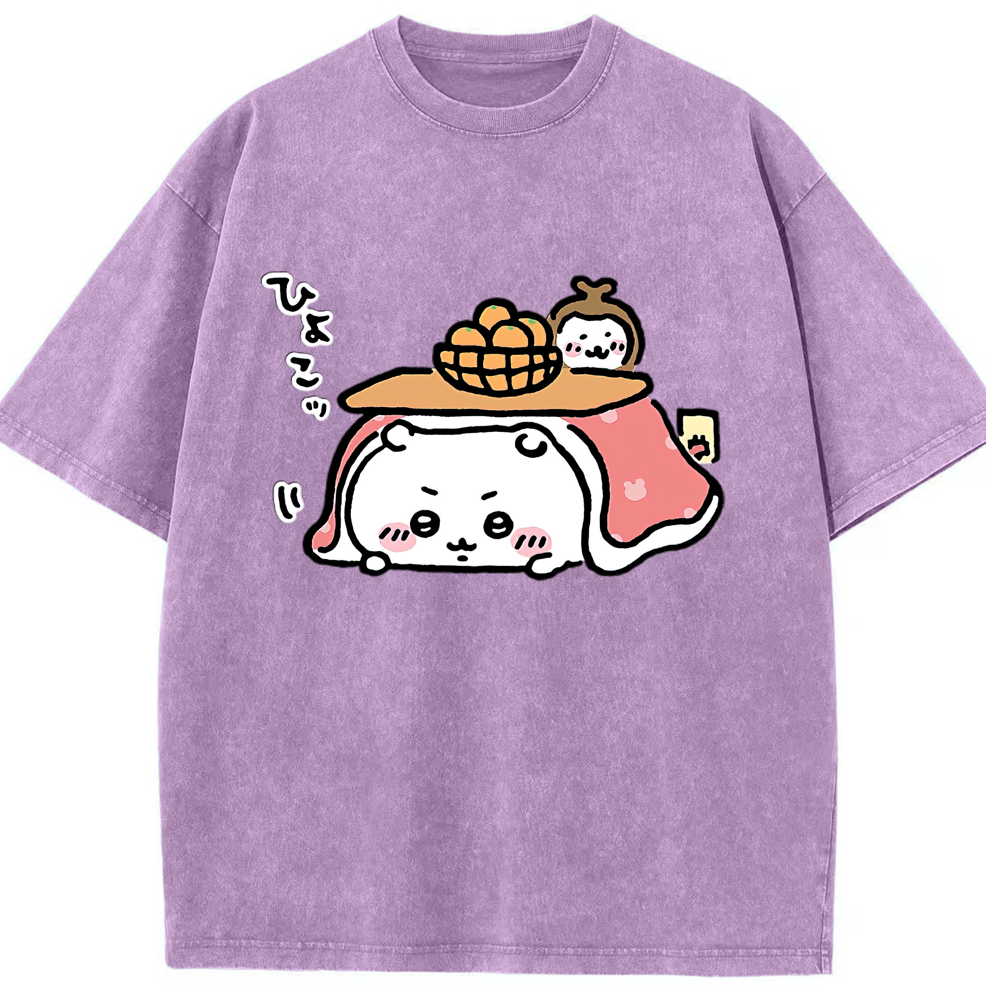 （画像用） ちいかわ ちいかわ Chii-kawa chiikawa 綿100% ヴィンテージ風 半袖Tシャツ（フロントプリント）