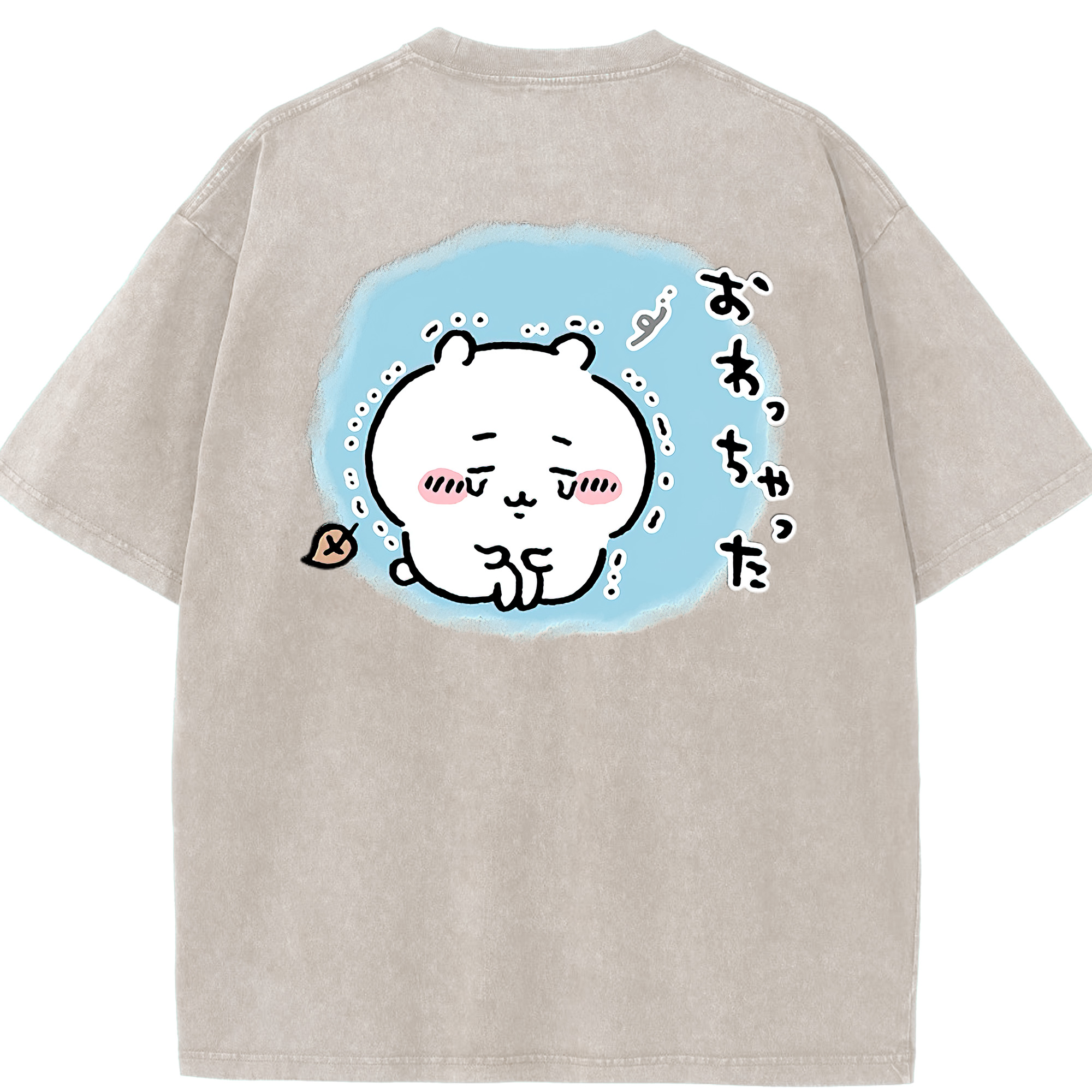 （画像用） ちいかわ ちいかわ Chii-kawa chiikawa 綿100% ヴィンテージ風 半袖Tシャツ（背面プリント）