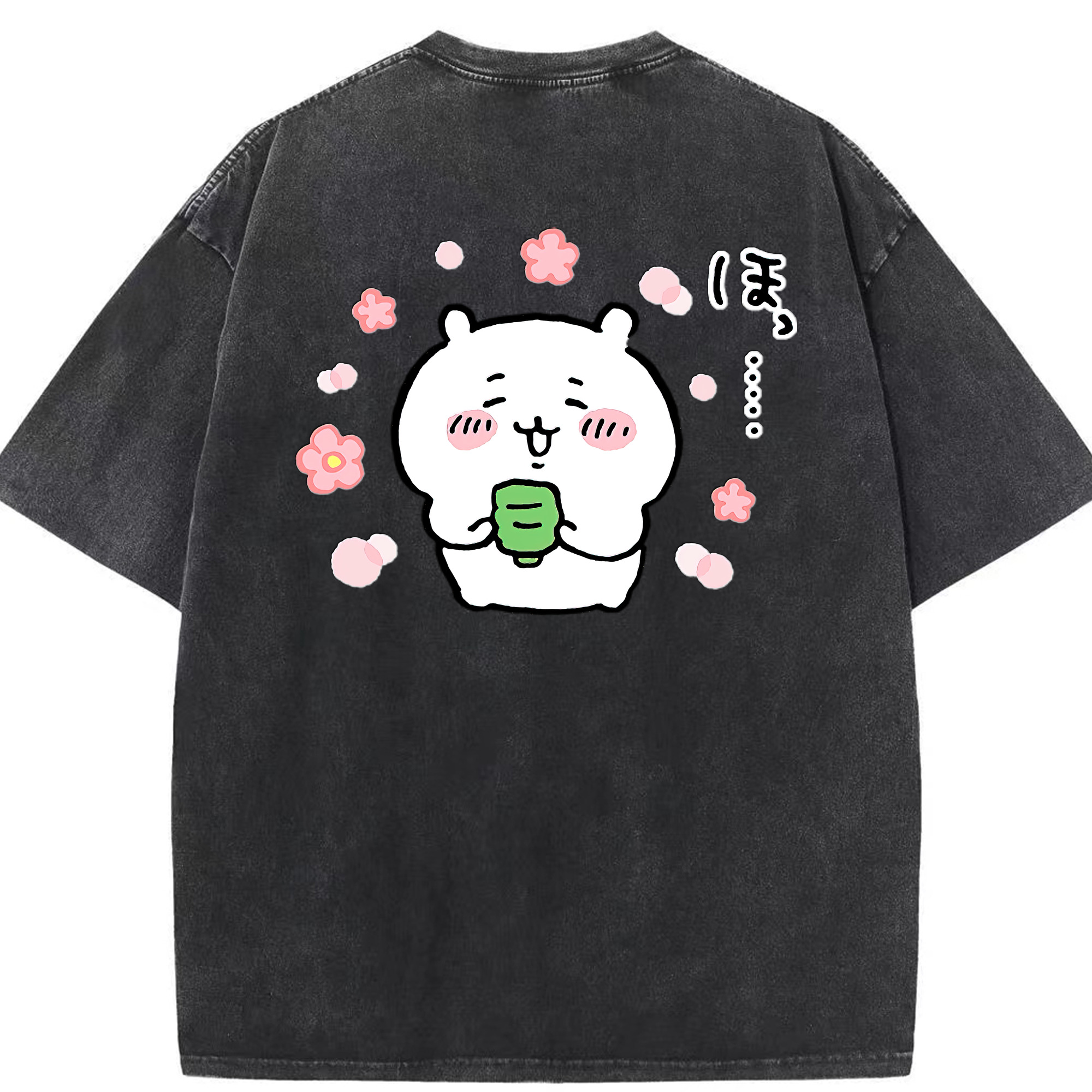 （画像用） ちいかわ ちいかわ Chii-kawa chiikawa 綿100% ヴィンテージ風 半袖Tシャツ（背面プリント）