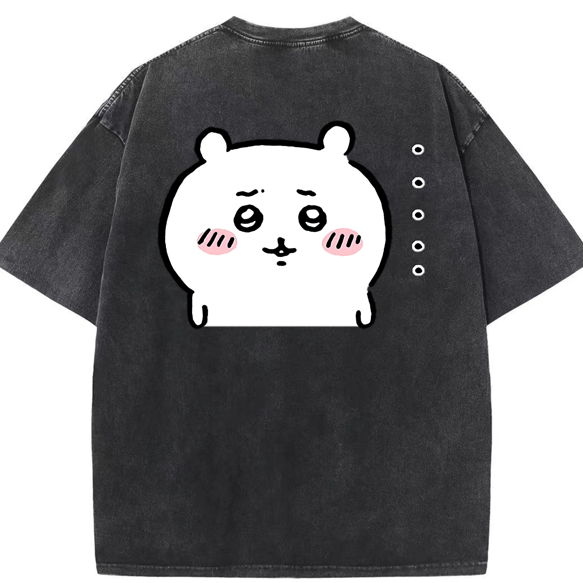 （画像用） ちいかわ ちいかわ Chii-kawa chiikawa 綿100% ヴィンテージ風 半袖Tシャツ（背面プリント）
