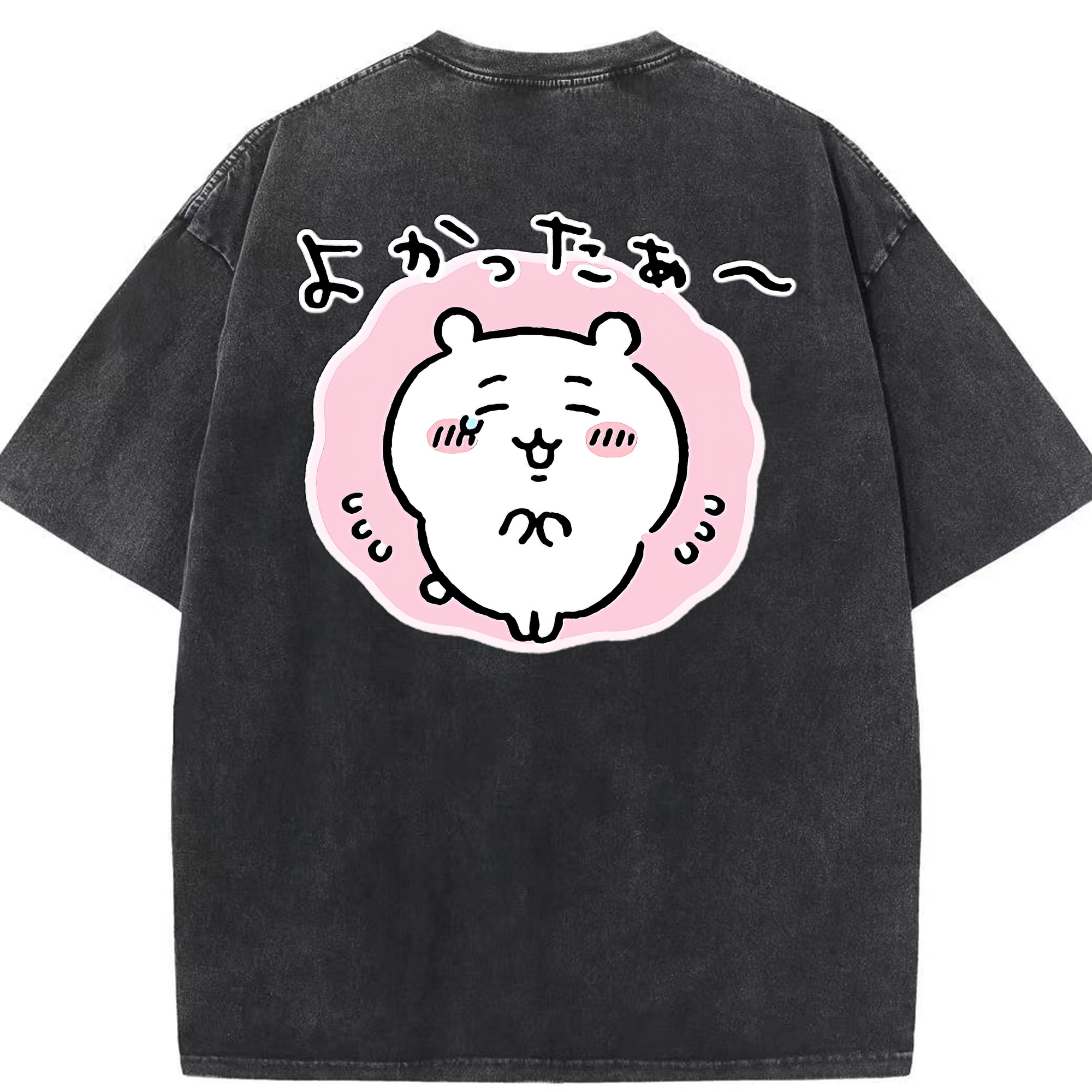 （画像用） ちいかわ ちいかわ Chii-kawa chiikawa 綿100% ヴィンテージ風 半袖Tシャツ（背面プリント）