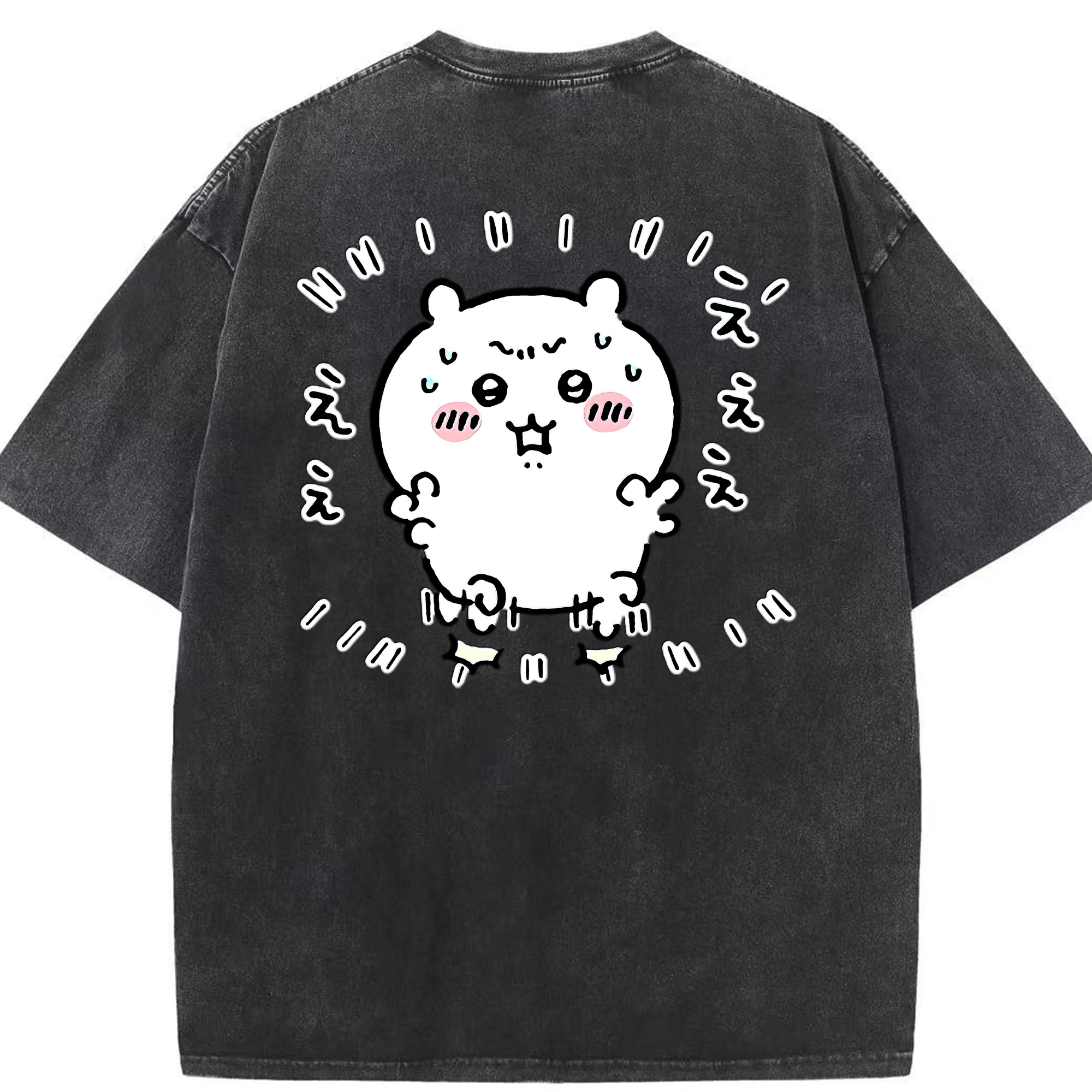 （画像用） ちいかわ ちいかわ Chii-kawa chiikawa 綿100% ヴィンテージ風 半袖Tシャツ（背面プリント）