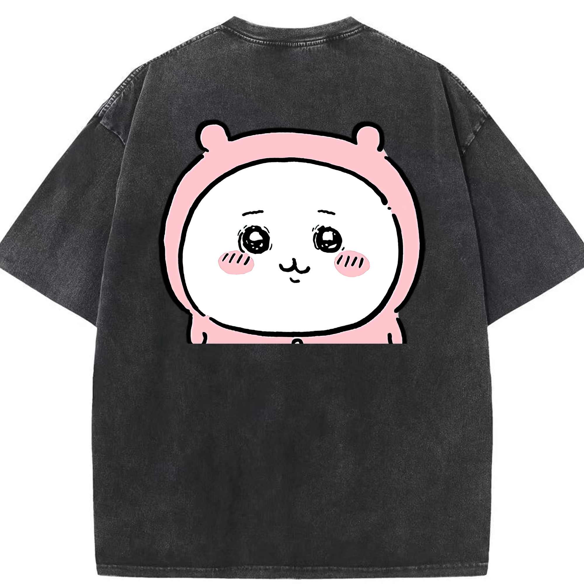 （画像用） ちいかわ ちいかわ Chii-kawa chiikawa 綿100% ヴィンテージ風 半袖Tシャツ（背面プリント）