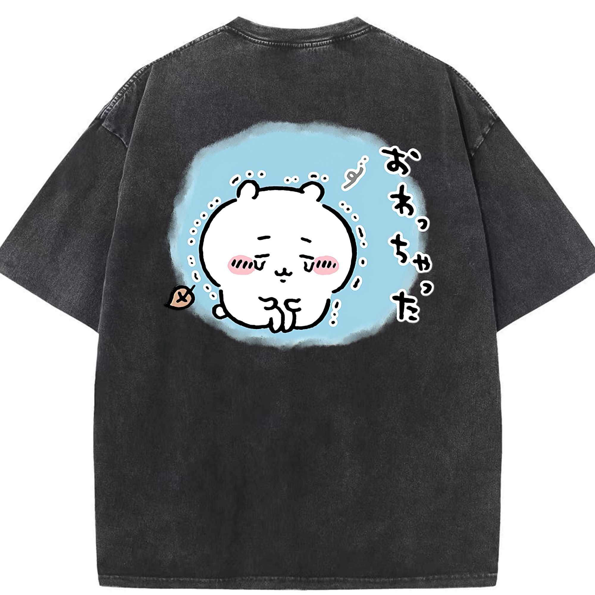 （画像用） ちいかわ ちいかわ Chii-kawa chiikawa 綿100% ヴィンテージ風 半袖Tシャツ（背面プリント）