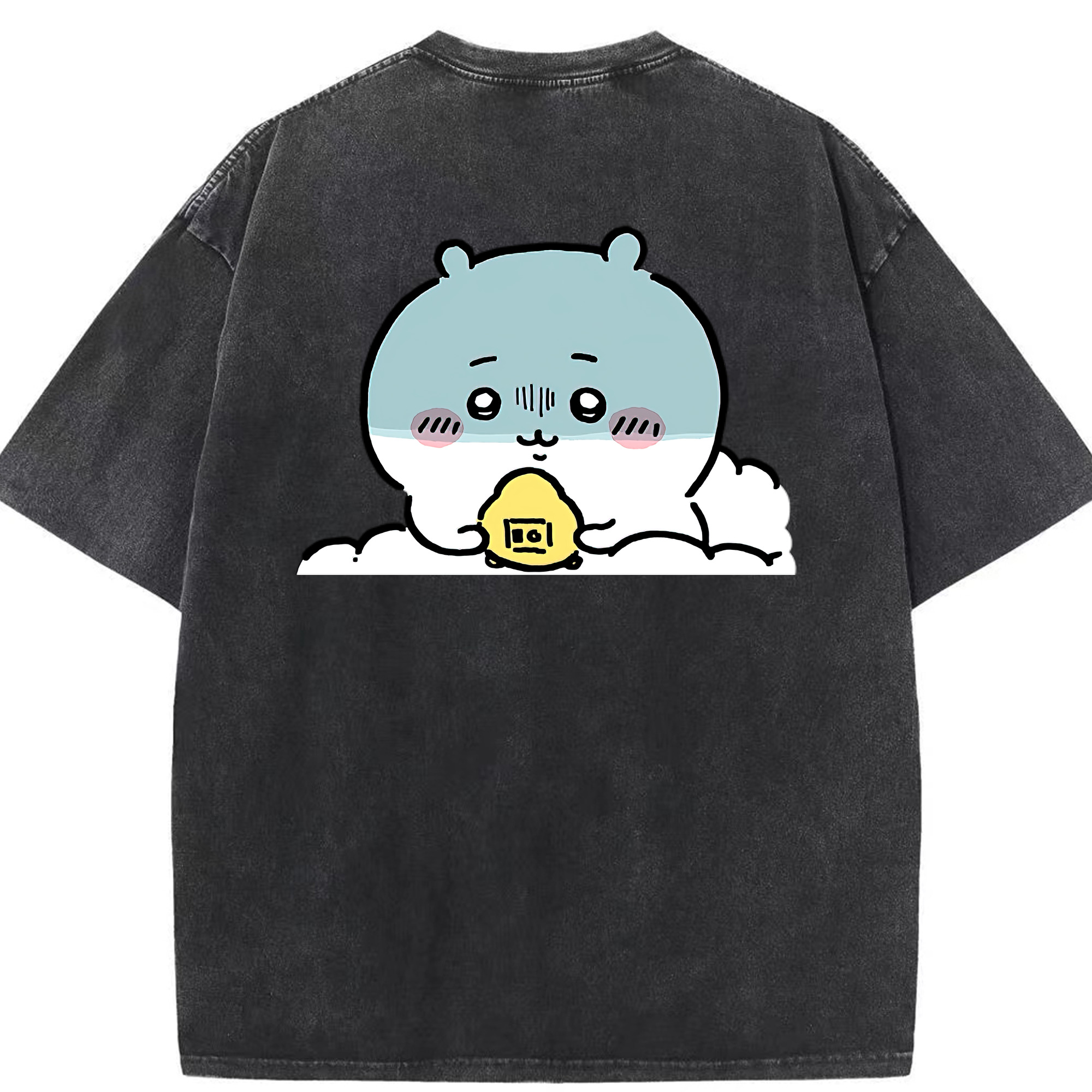 （画像用） ちいかわ ちいかわ Chii-kawa chiikawa 綿100% ヴィンテージ風 半袖Tシャツ（背面プリント）