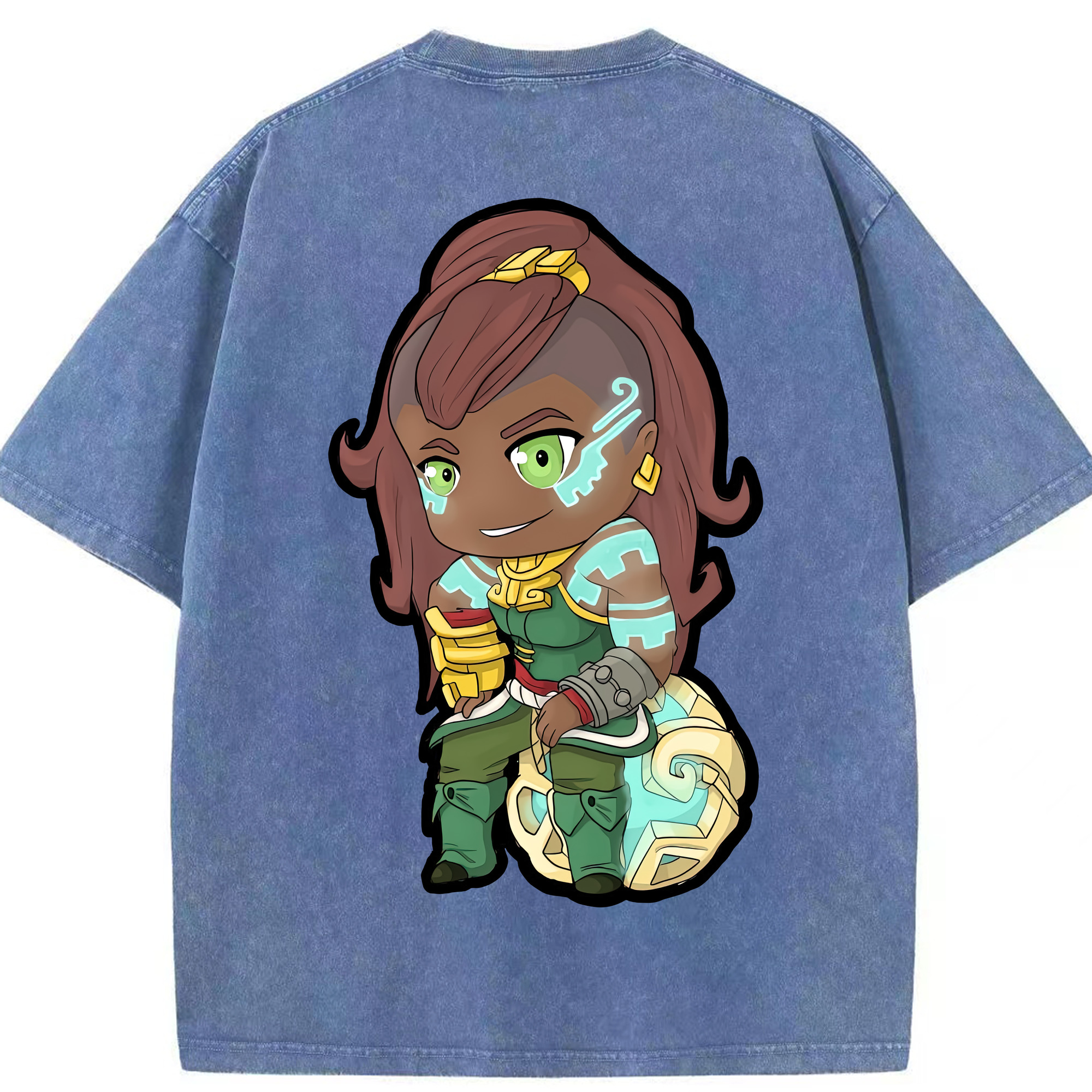 （画像用） ちいかわ ハチワレ Chii-kawa hachiware 綿100% ヴィンテージ風 半袖Tシャツ（背面プリント）