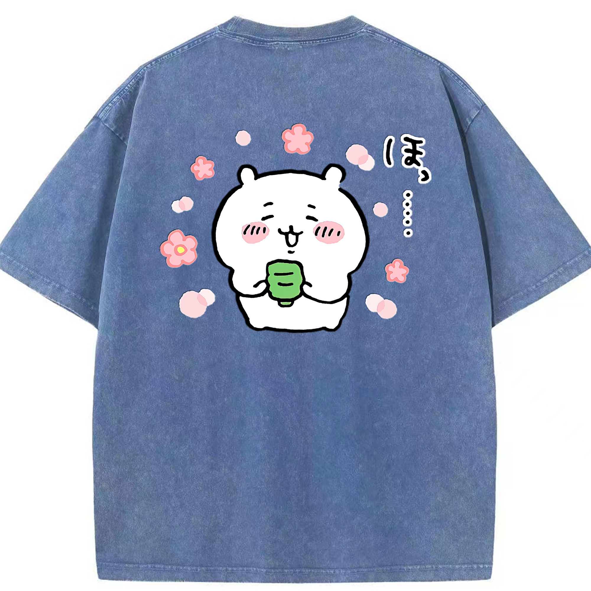 （画像用） ちいかわ ちいかわ Chii-kawa chiikawa 綿100% ヴィンテージ風 半袖Tシャツ（背面プリント）