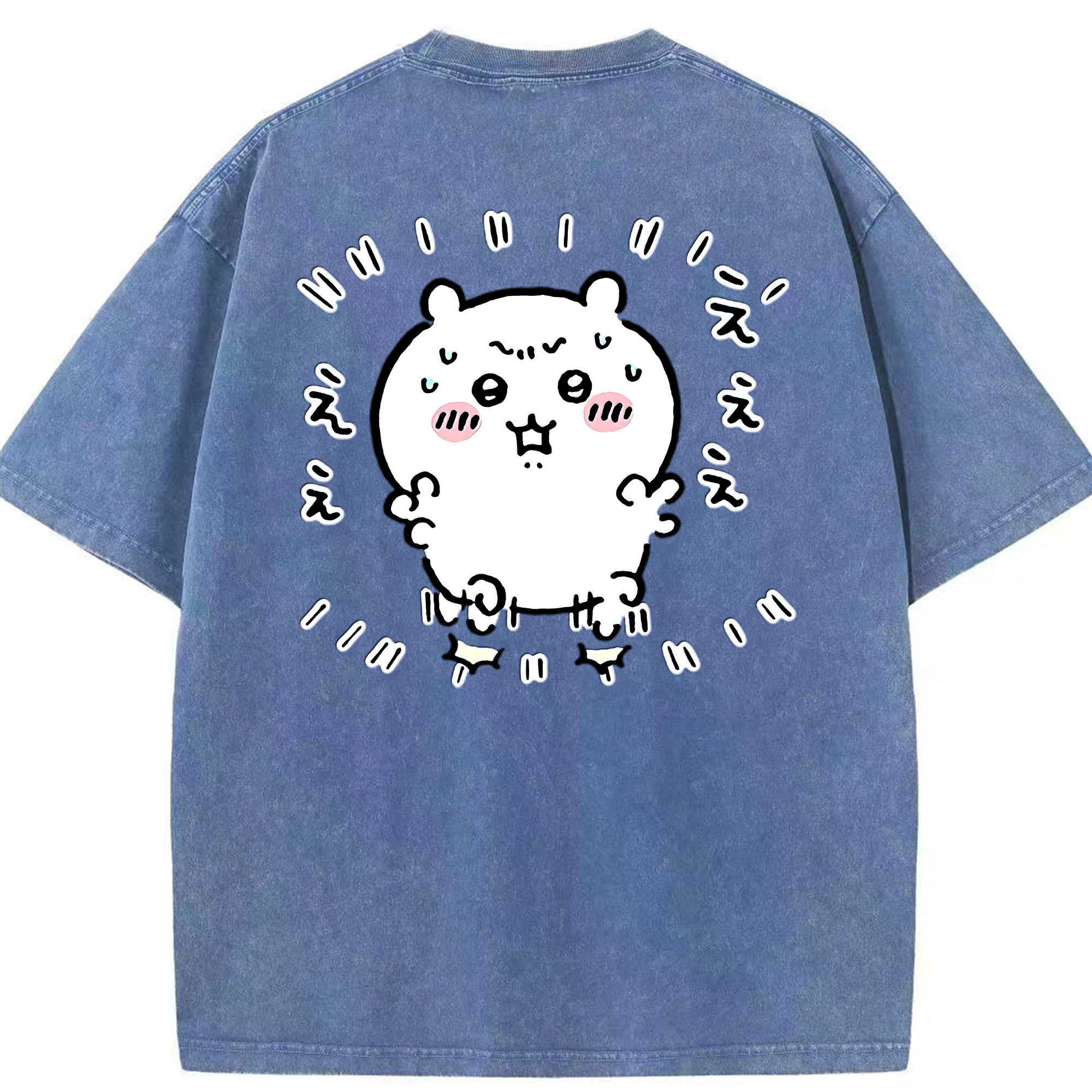 （画像用） ちいかわ ちいかわ Chii-kawa chiikawa 綿100% ヴィンテージ風 半袖Tシャツ（背面プリント）
