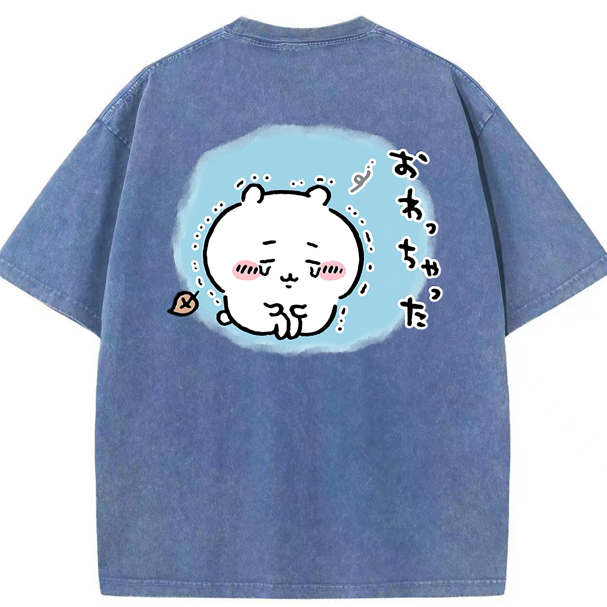 （画像用） ちいかわ ちいかわ Chii-kawa chiikawa 綿100% ヴィンテージ風 半袖Tシャツ（背面プリント）