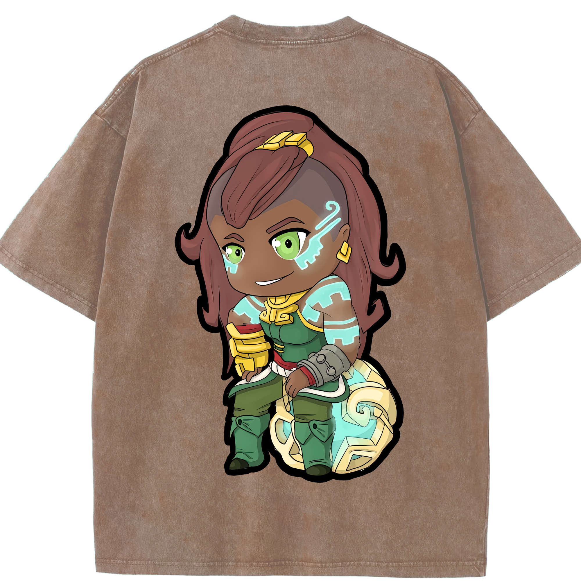 （画像用） ちいかわ ハチワレ Chii-kawa hachiware 綿100% ヴィンテージ風 半袖Tシャツ（背面プリント）