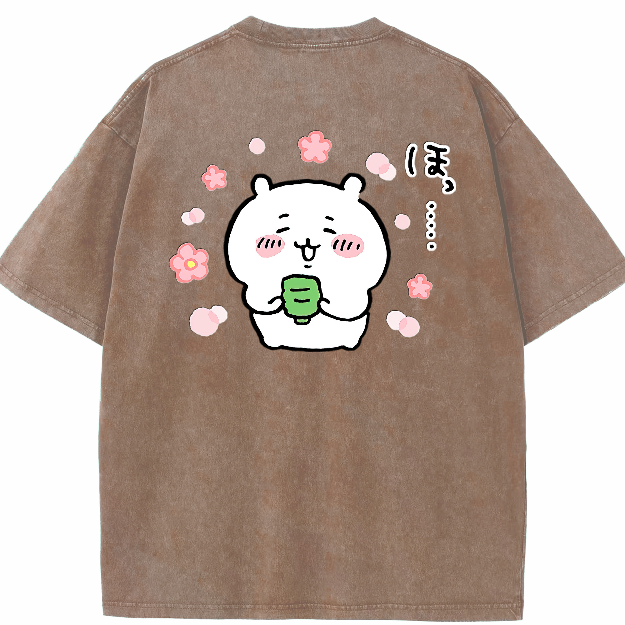 （画像用） ちいかわ ちいかわ Chii-kawa chiikawa 綿100% ヴィンテージ風 半袖Tシャツ（背面プリント）