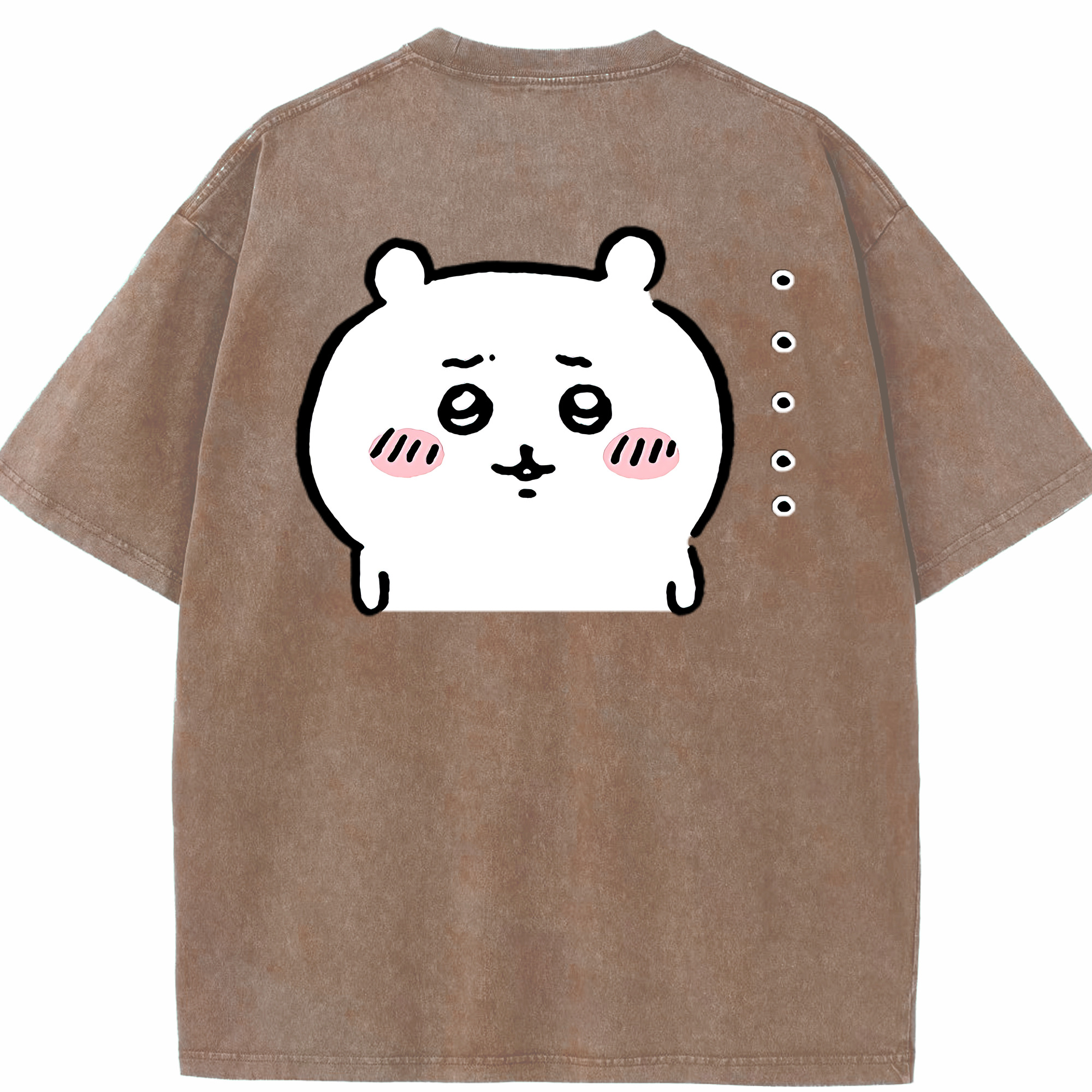 （画像用） ちいかわ ちいかわ Chii-kawa chiikawa 綿100% ヴィンテージ風 半袖Tシャツ（背面プリント）