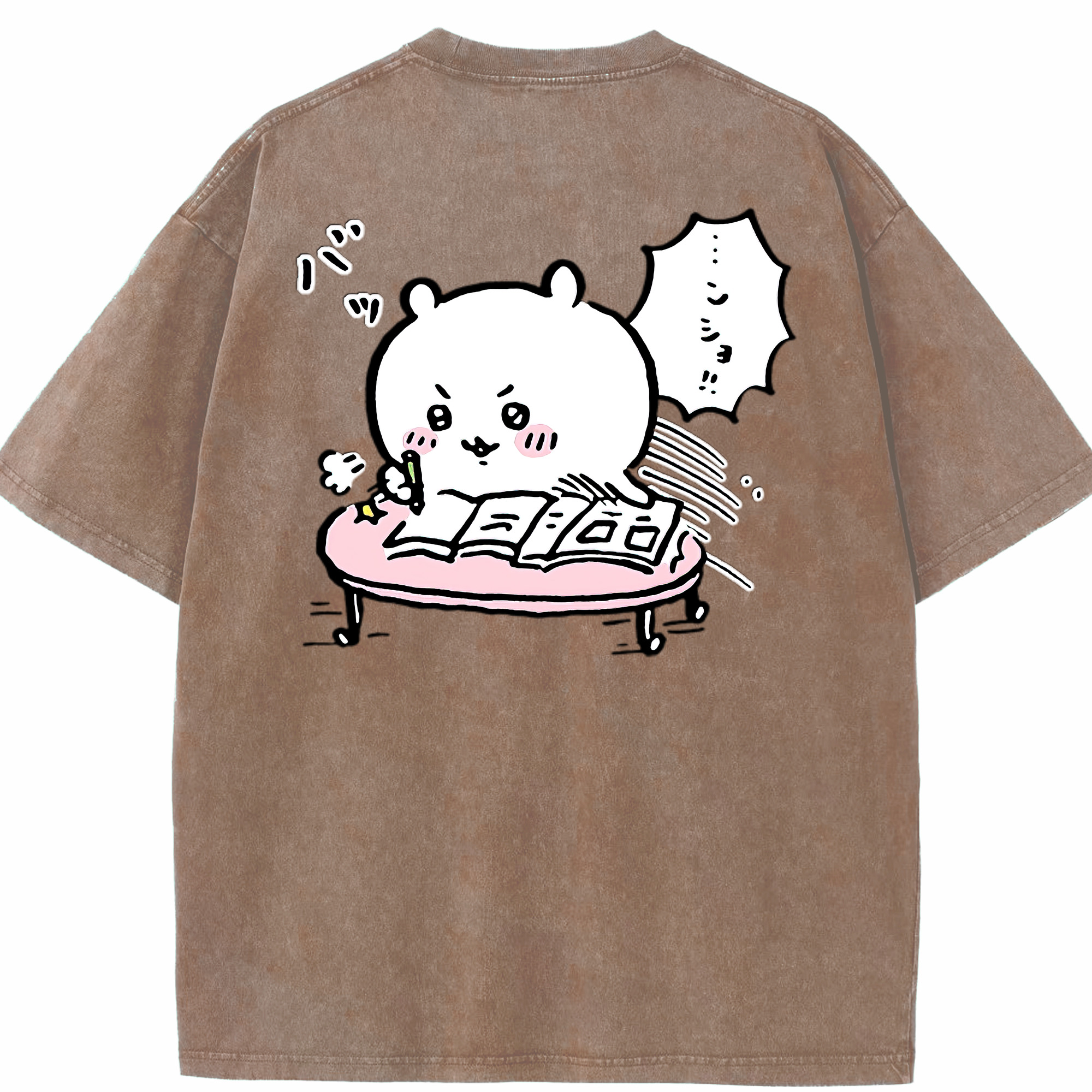 （画像用） ちいかわ ちいかわ Chii-kawa chiikawa 綿100% ヴィンテージ風 半袖Tシャツ（背面プリント）