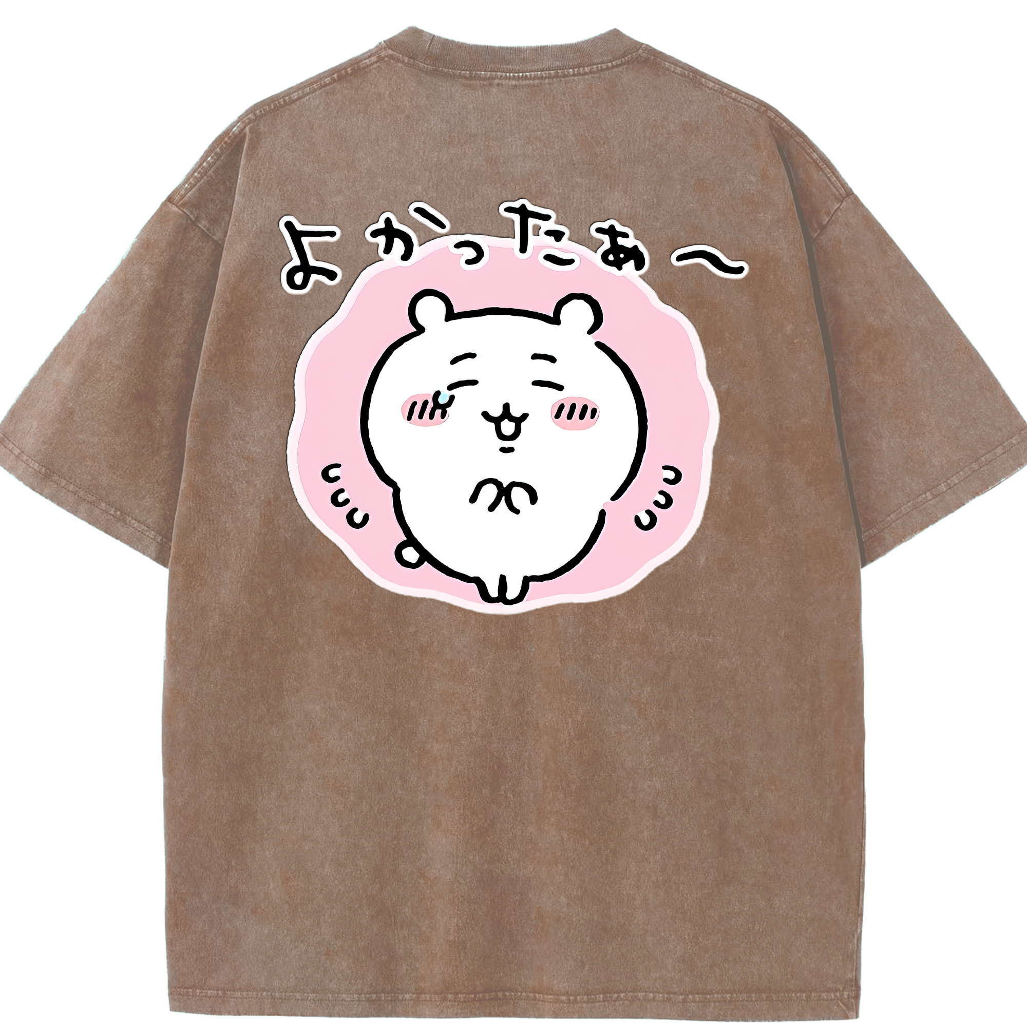 （画像用） ちいかわ ちいかわ Chii-kawa chiikawa 綿100% ヴィンテージ風 半袖Tシャツ（背面プリント）