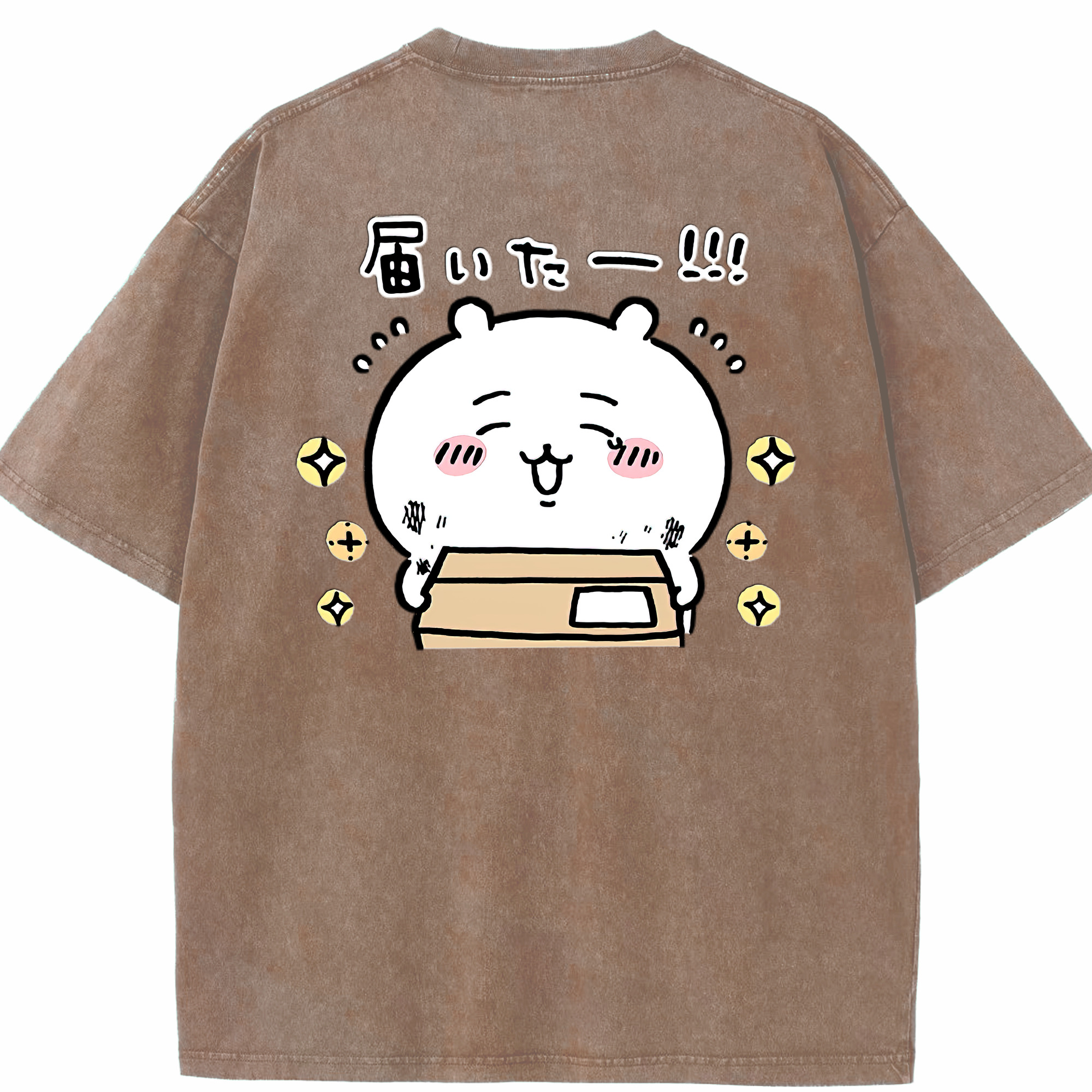 （画像用） ちいかわ ちいかわ Chii-kawa chiikawa 綿100% ヴィンテージ風 半袖Tシャツ（背面プリント）