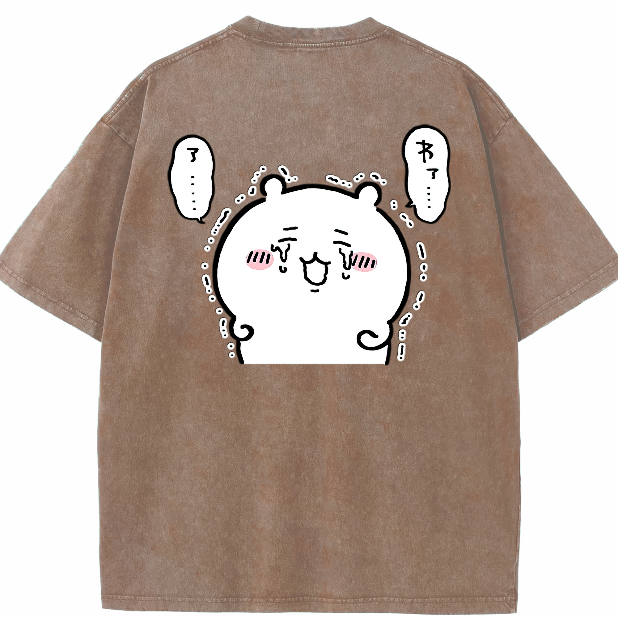 （画像用） ちいかわ ちいかわ Chii-kawa chiikawa 綿100% ヴィンテージ風 半袖Tシャツ（背面プリント）