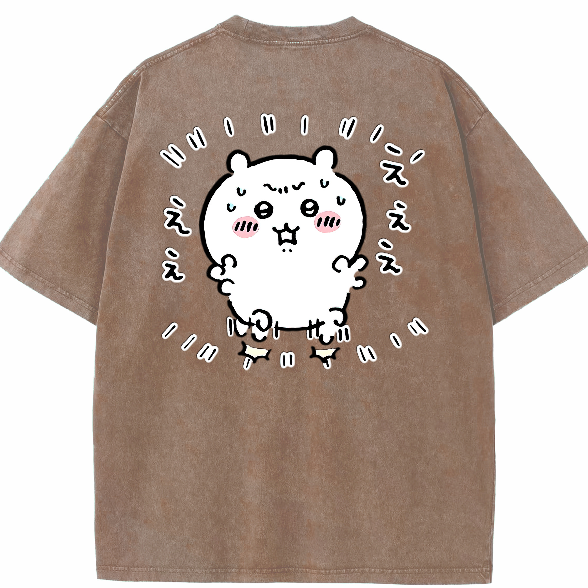 （画像用） ちいかわ ちいかわ Chii-kawa chiikawa 綿100% ヴィンテージ風 半袖Tシャツ（背面プリント）