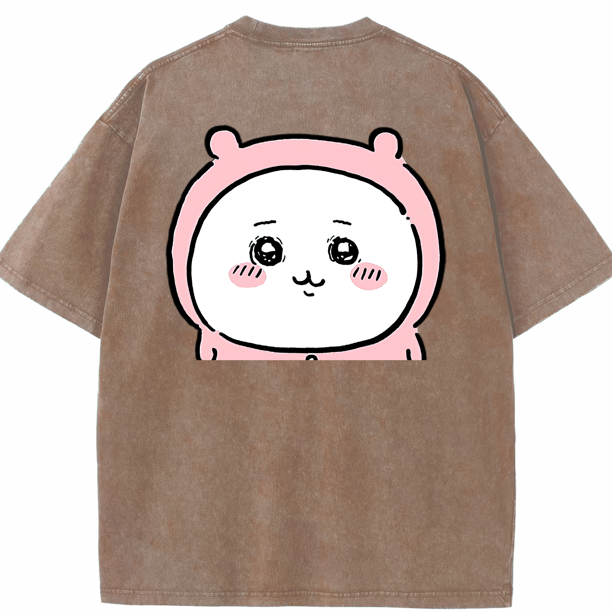 （画像用） ちいかわ ちいかわ Chii-kawa chiikawa 綿100% ヴィンテージ風 半袖Tシャツ（背面プリント）