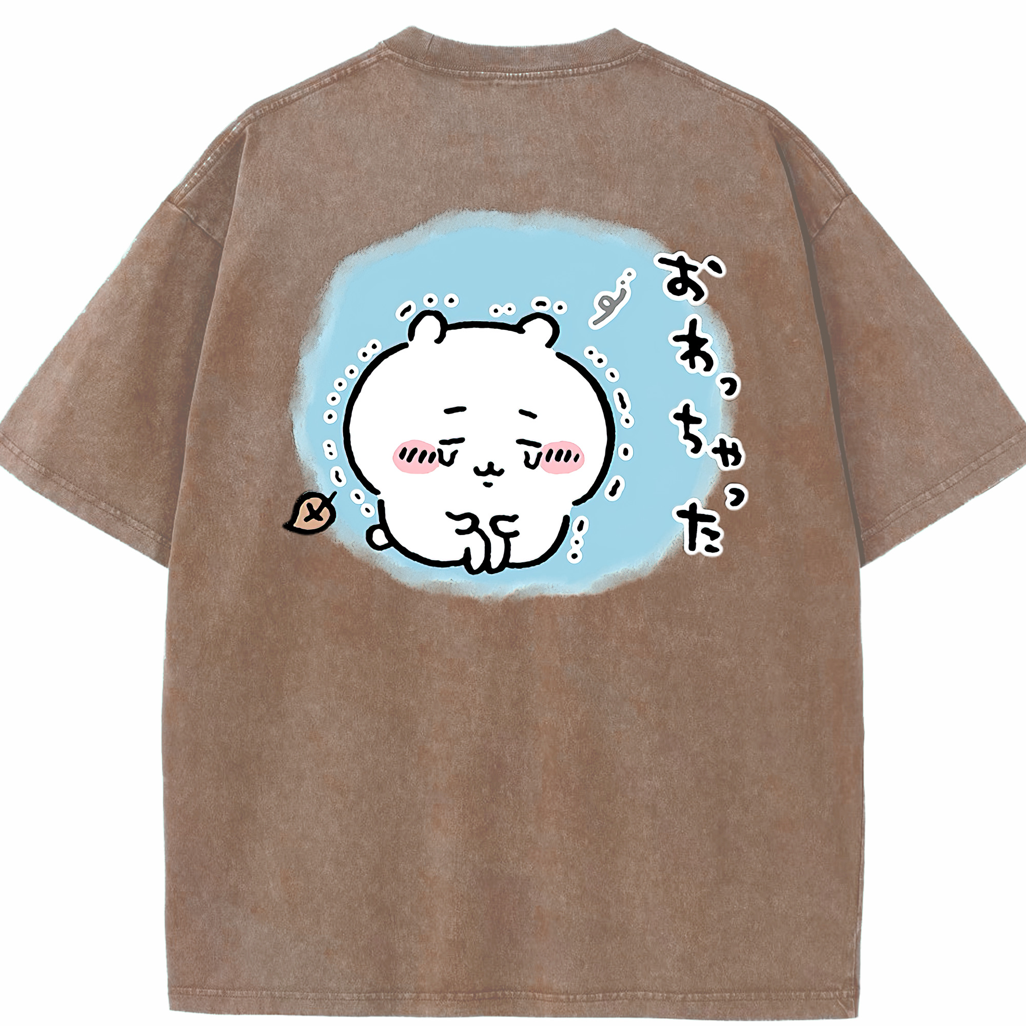（画像用） ちいかわ ちいかわ Chii-kawa chiikawa 綿100% ヴィンテージ風 半袖Tシャツ（背面プリント）