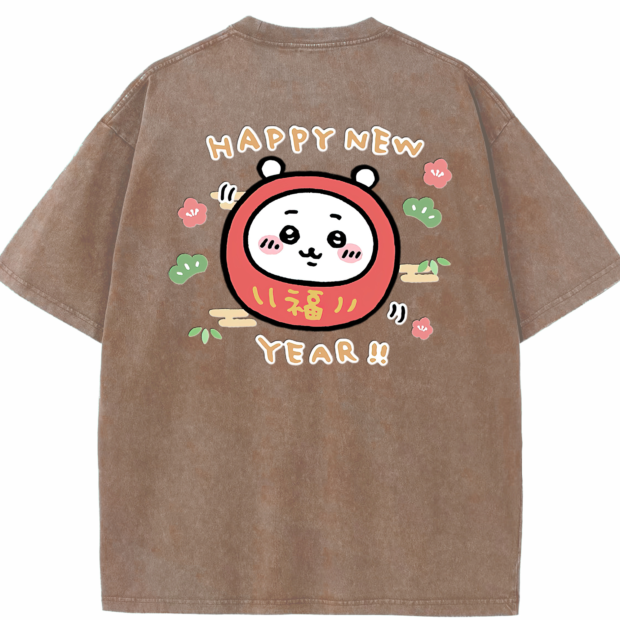 （画像用） ちいかわ ちいかわ Chii-kawa chiikawa 綿100% ヴィンテージ風 半袖Tシャツ（背面プリント）