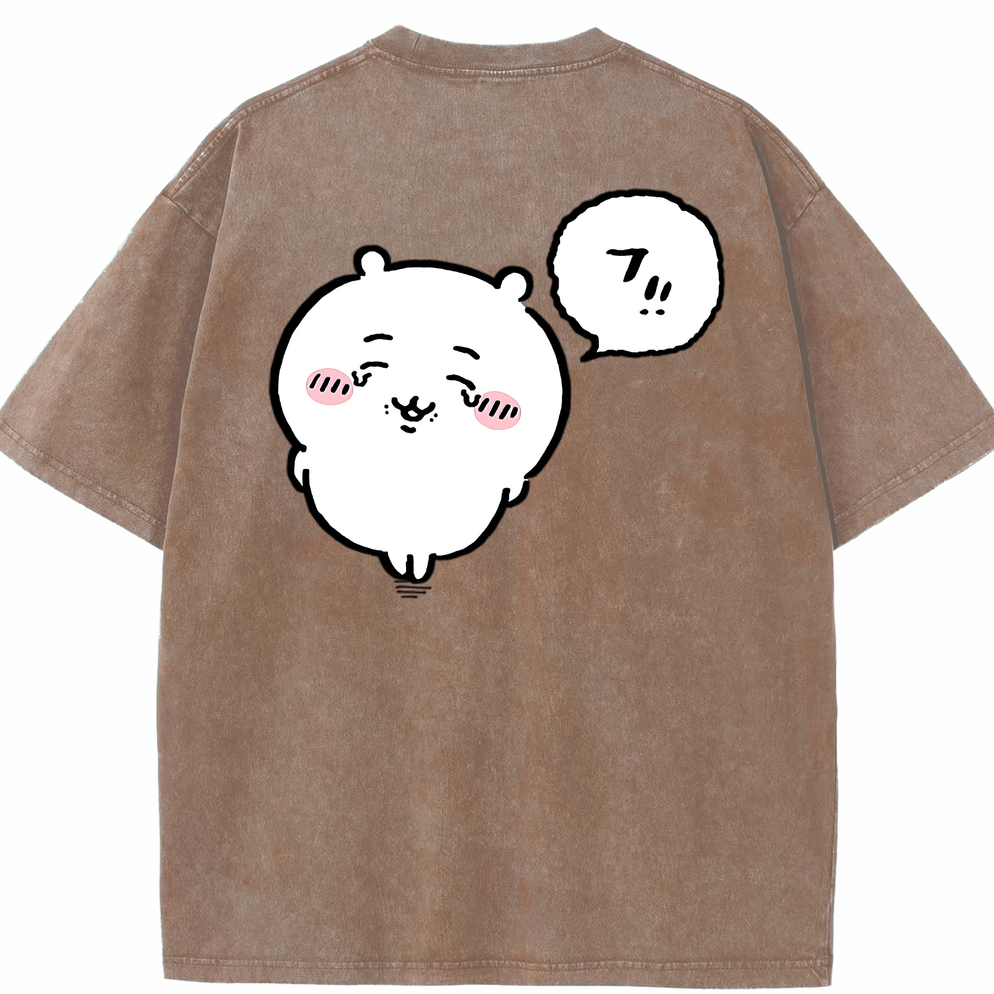 （画像用） ちいかわ ちいかわ Chii-kawa chiikawa 綿100% ヴィンテージ風 半袖Tシャツ（背面プリント）