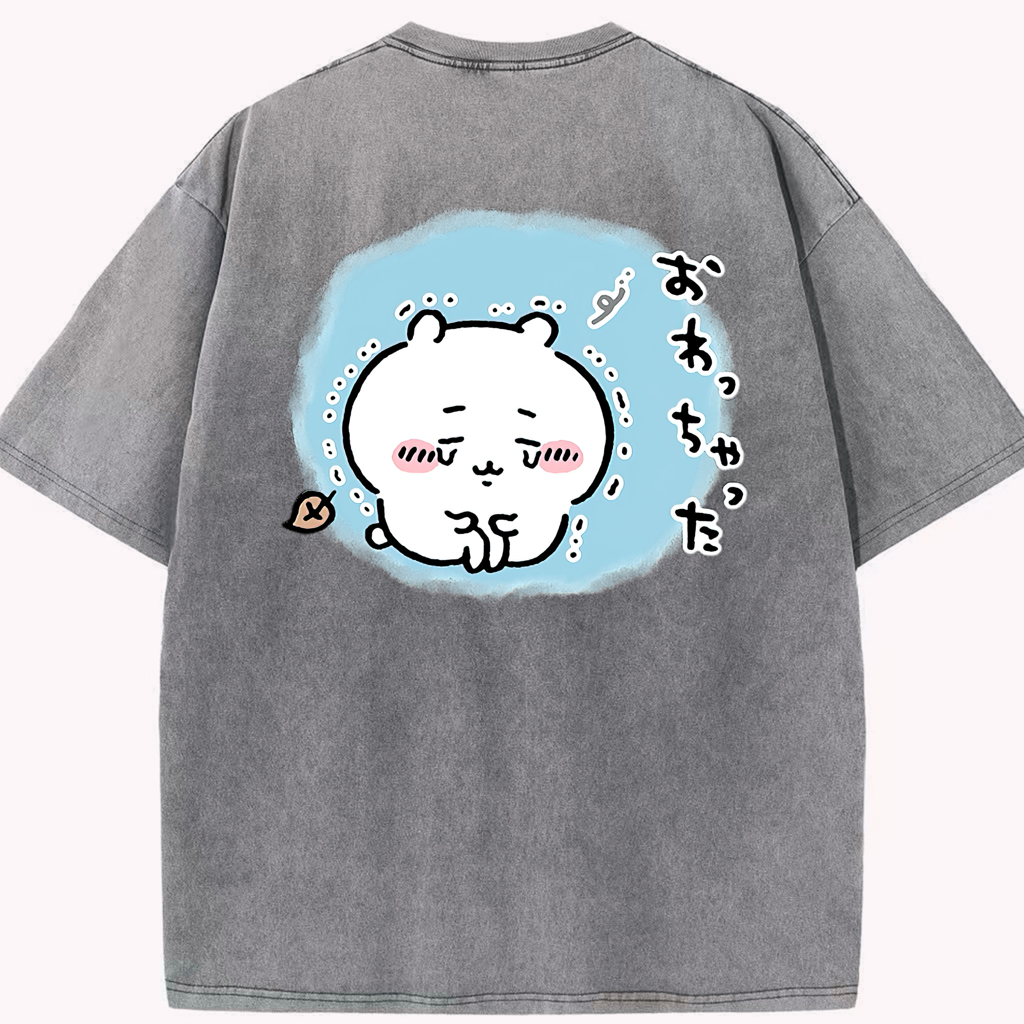 （画像用） ちいかわ ちいかわ Chii-kawa chiikawa 綿100% ヴィンテージ風 半袖Tシャツ（背面プリント）