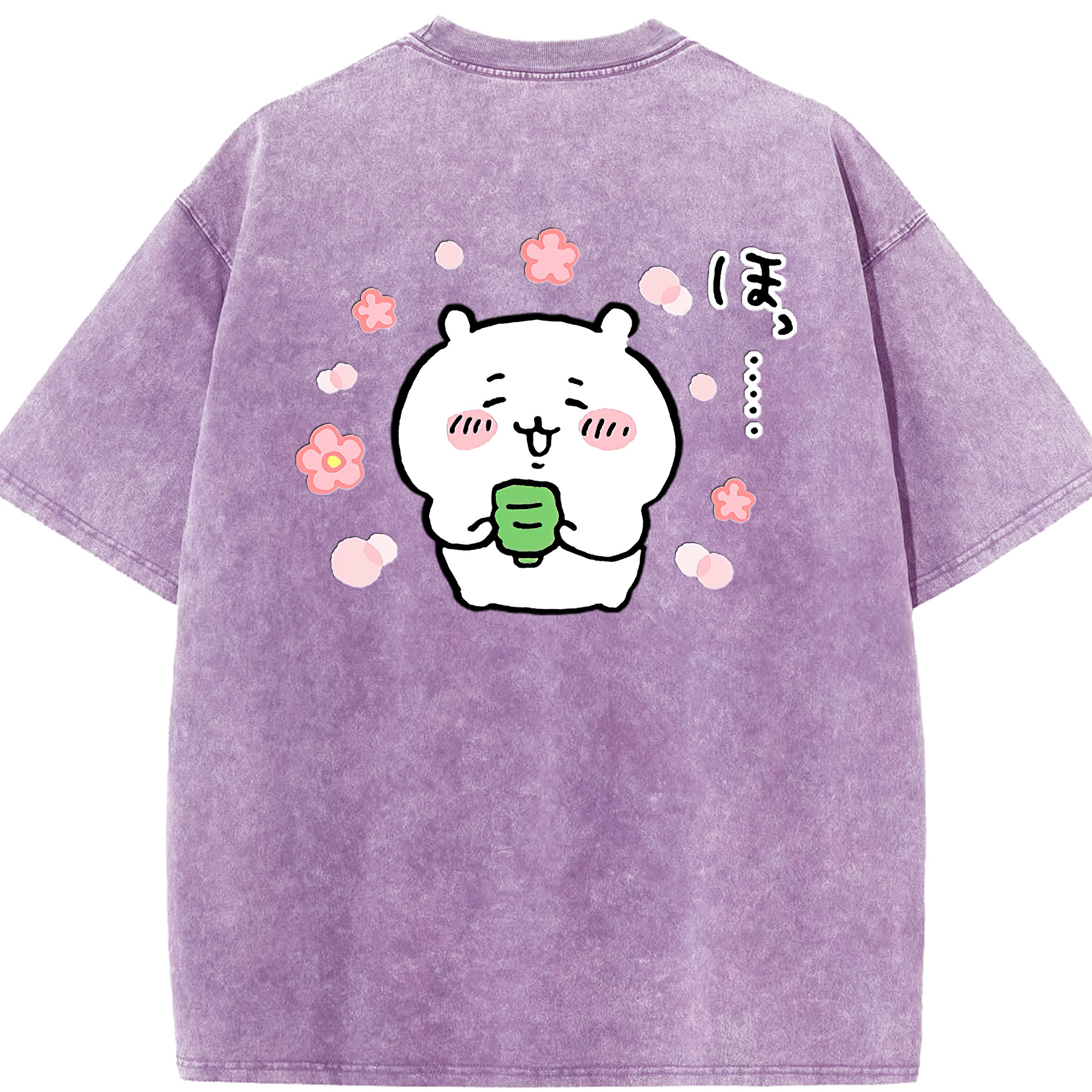 （画像用） ちいかわ ちいかわ Chii-kawa chiikawa 綿100% ヴィンテージ風 半袖Tシャツ（背面プリント）