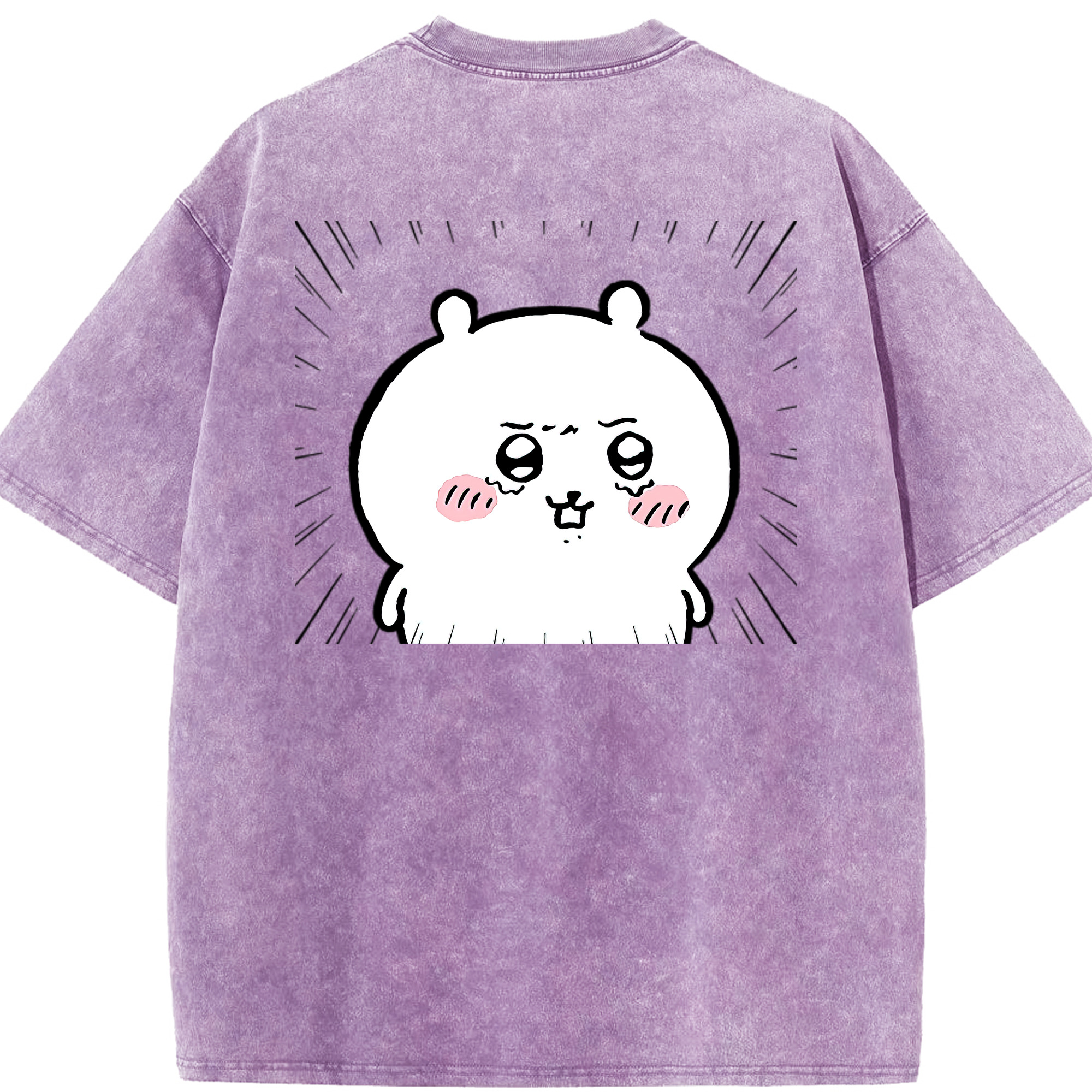 （画像用） ちいかわ ちいかわ Chii-kawa chiikawa 綿100% ヴィンテージ風 半袖Tシャツ（背面プリント）