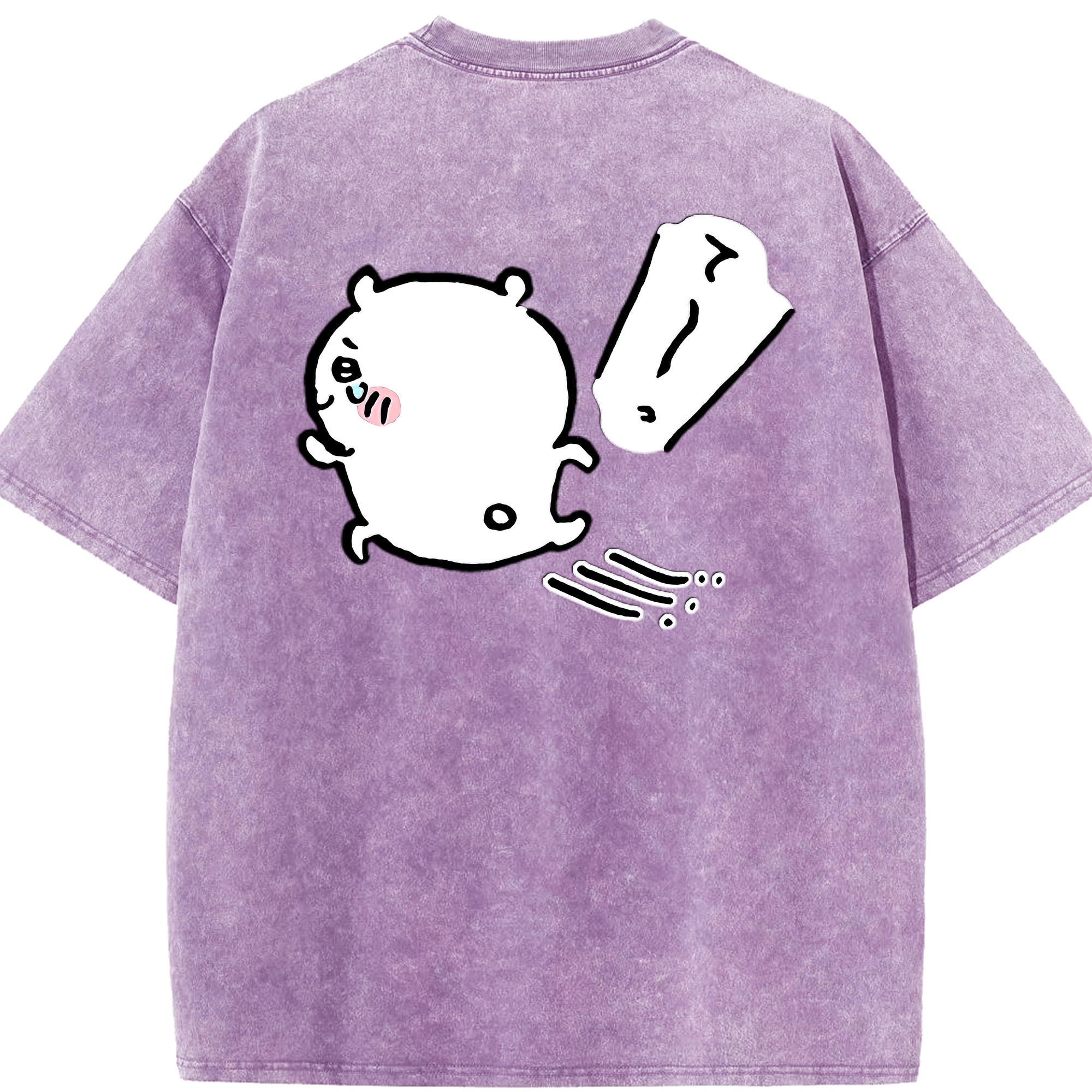 （画像用） ちいかわ ちいかわ Chii-kawa chiikawa 綿100% ヴィンテージ風 半袖Tシャツ（背面プリント）