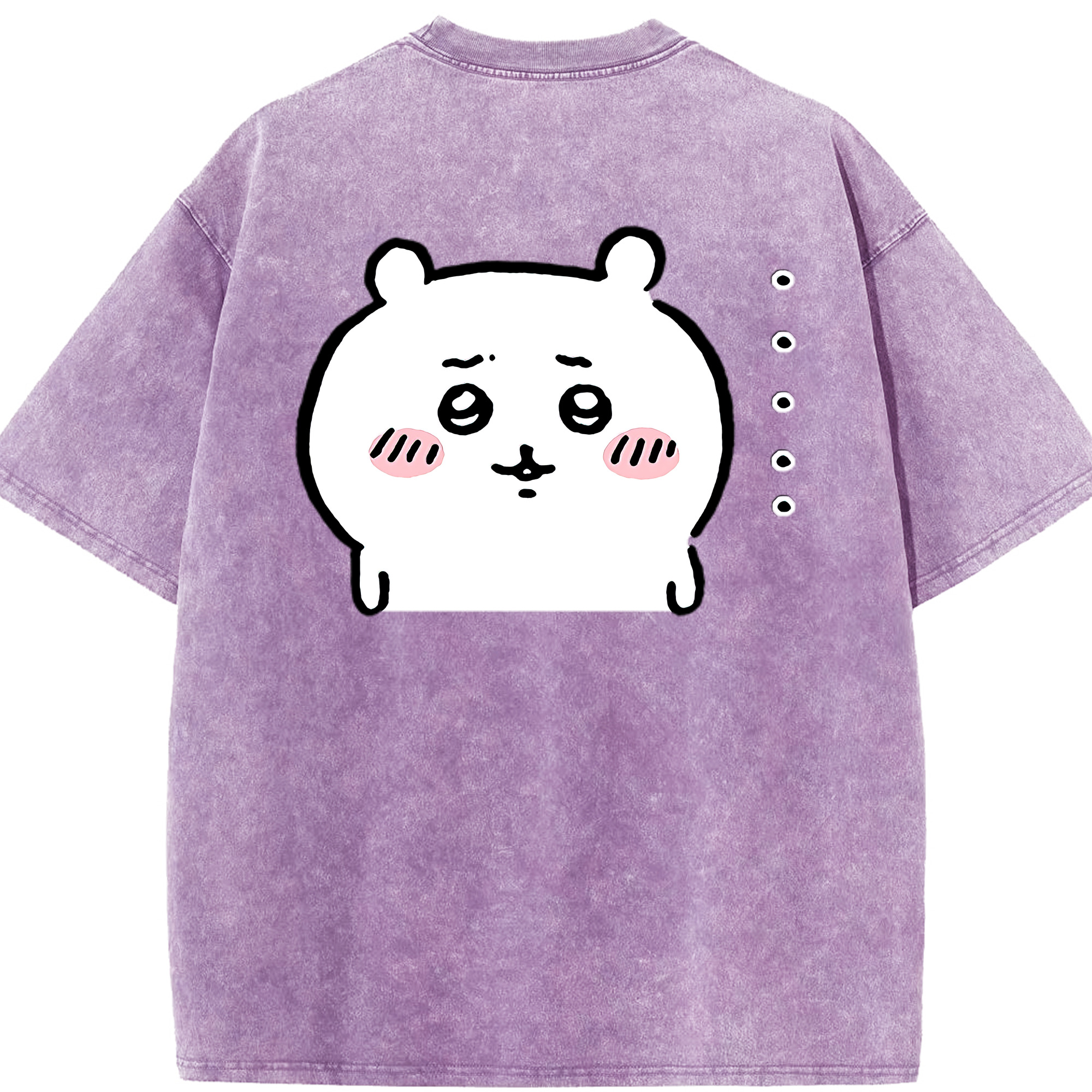 （画像用） ちいかわ ちいかわ Chii-kawa chiikawa 綿100% ヴィンテージ風 半袖Tシャツ（背面プリント）
