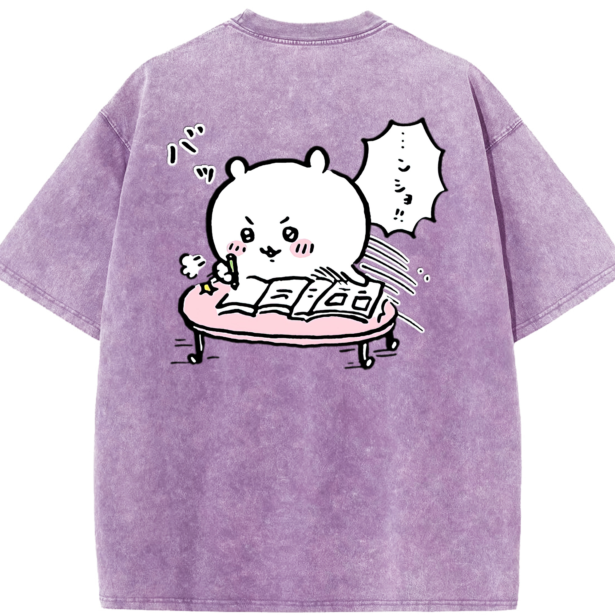 （画像用） ちいかわ ちいかわ Chii-kawa chiikawa 綿100% ヴィンテージ風 半袖Tシャツ（背面プリント）