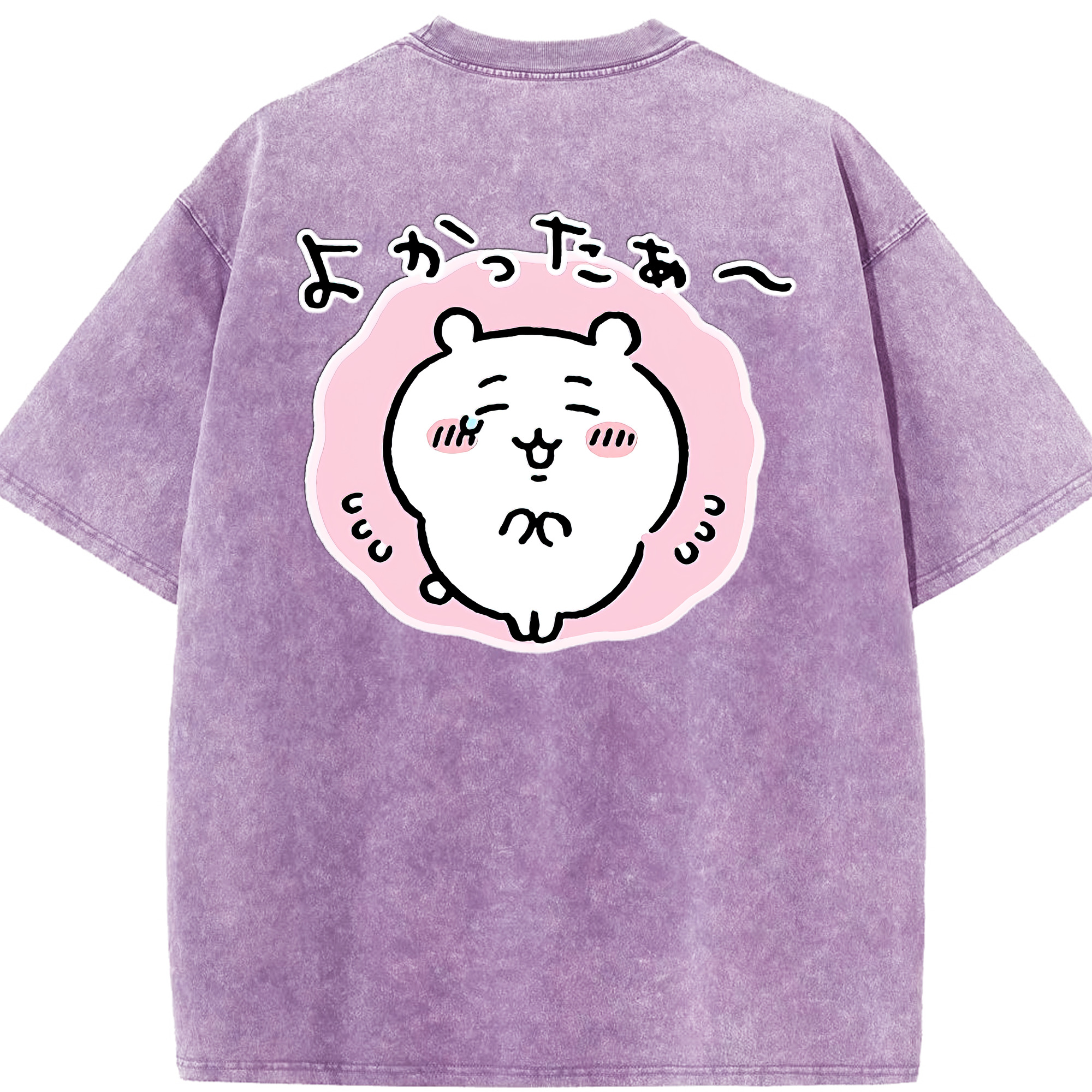 （画像用） ちいかわ ちいかわ Chii-kawa chiikawa 綿100% ヴィンテージ風 半袖Tシャツ（背面プリント）