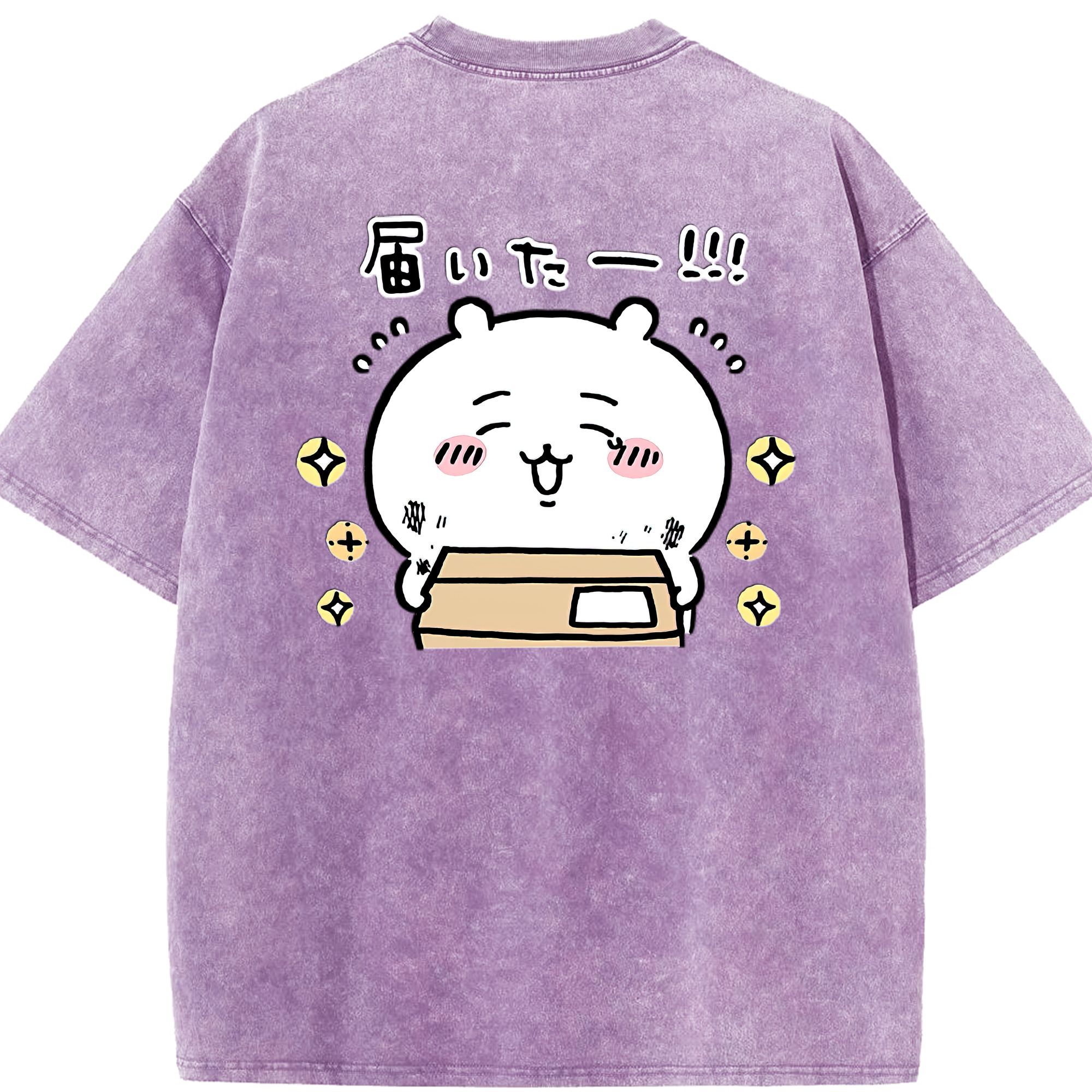 （画像用） ちいかわ ちいかわ Chii-kawa chiikawa 綿100% ヴィンテージ風 半袖Tシャツ（背面プリント）