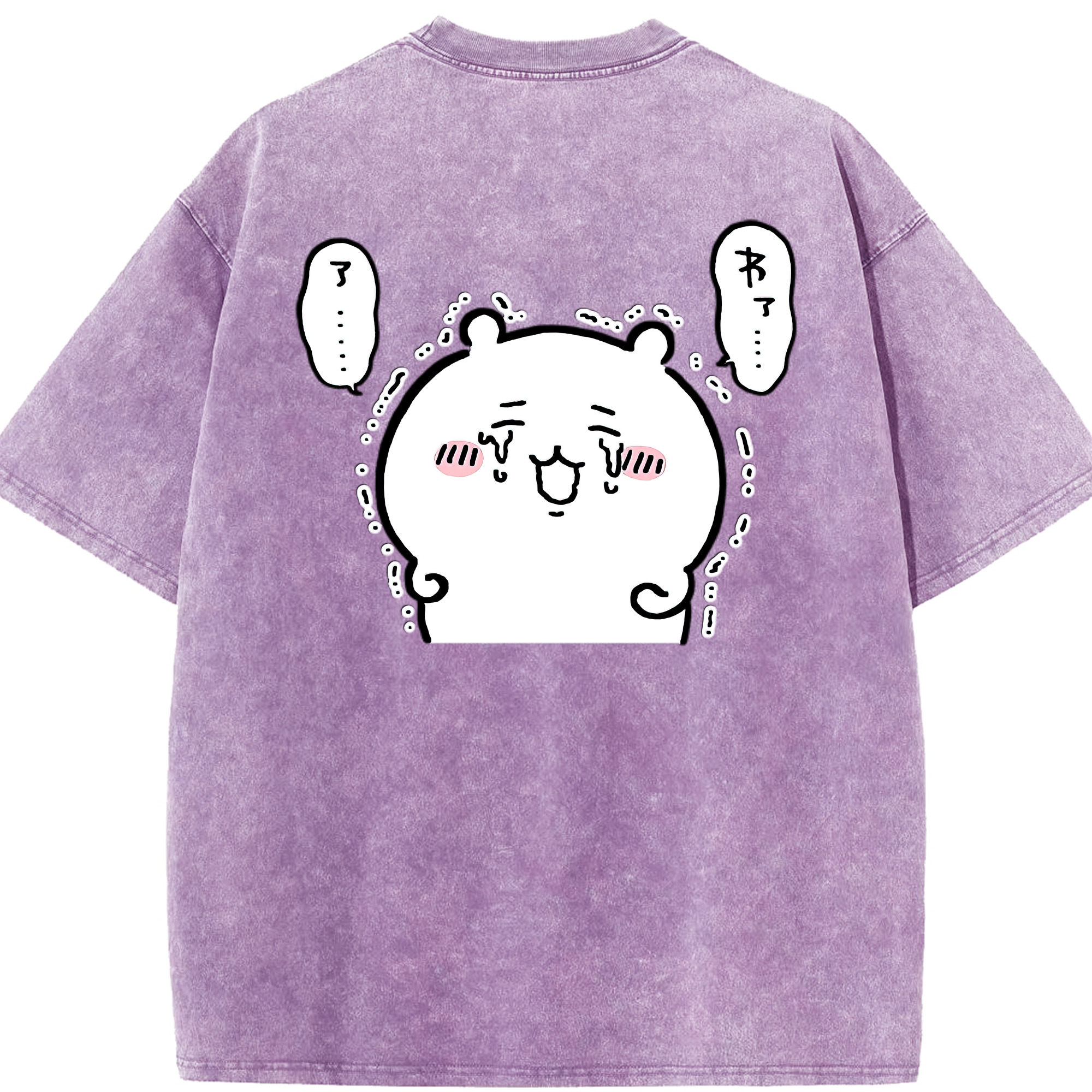（画像用） ちいかわ ちいかわ Chii-kawa chiikawa 綿100% ヴィンテージ風 半袖Tシャツ（背面プリント）