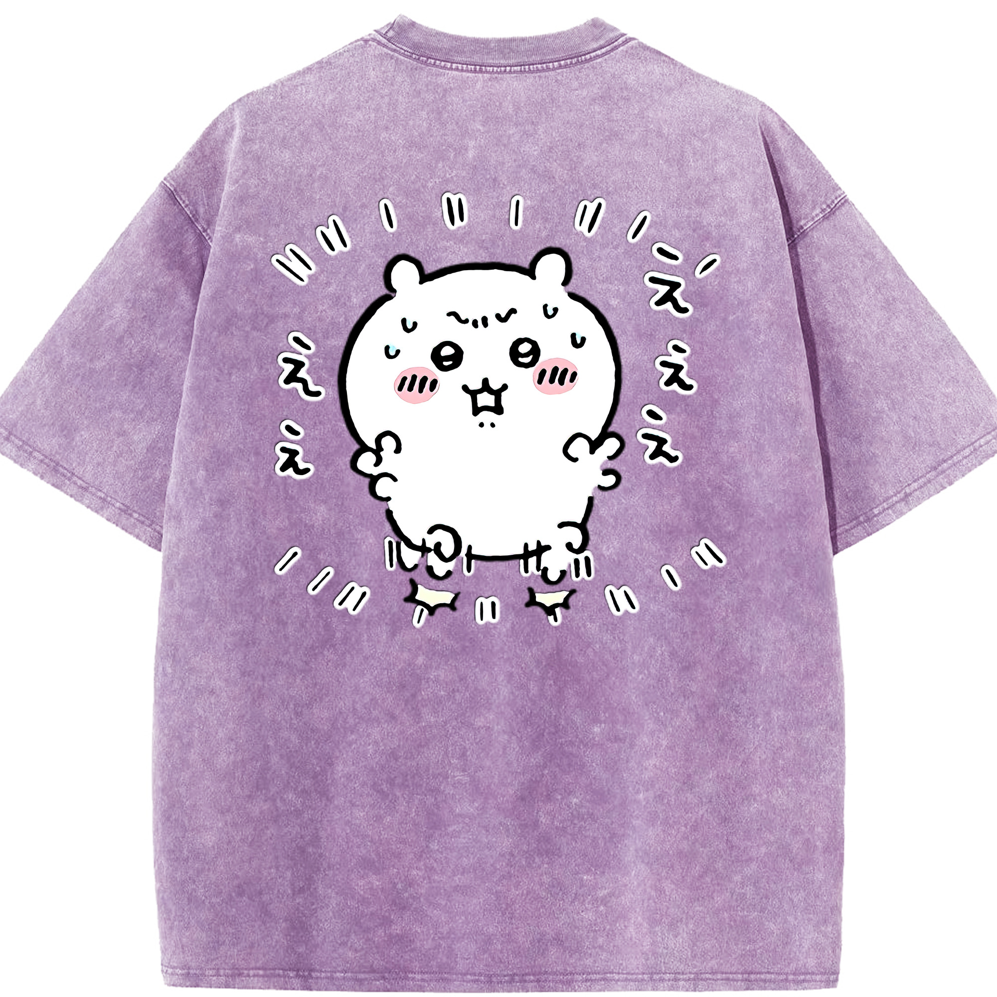 （画像用） ちいかわ ちいかわ Chii-kawa chiikawa 綿100% ヴィンテージ風 半袖Tシャツ（背面プリント）