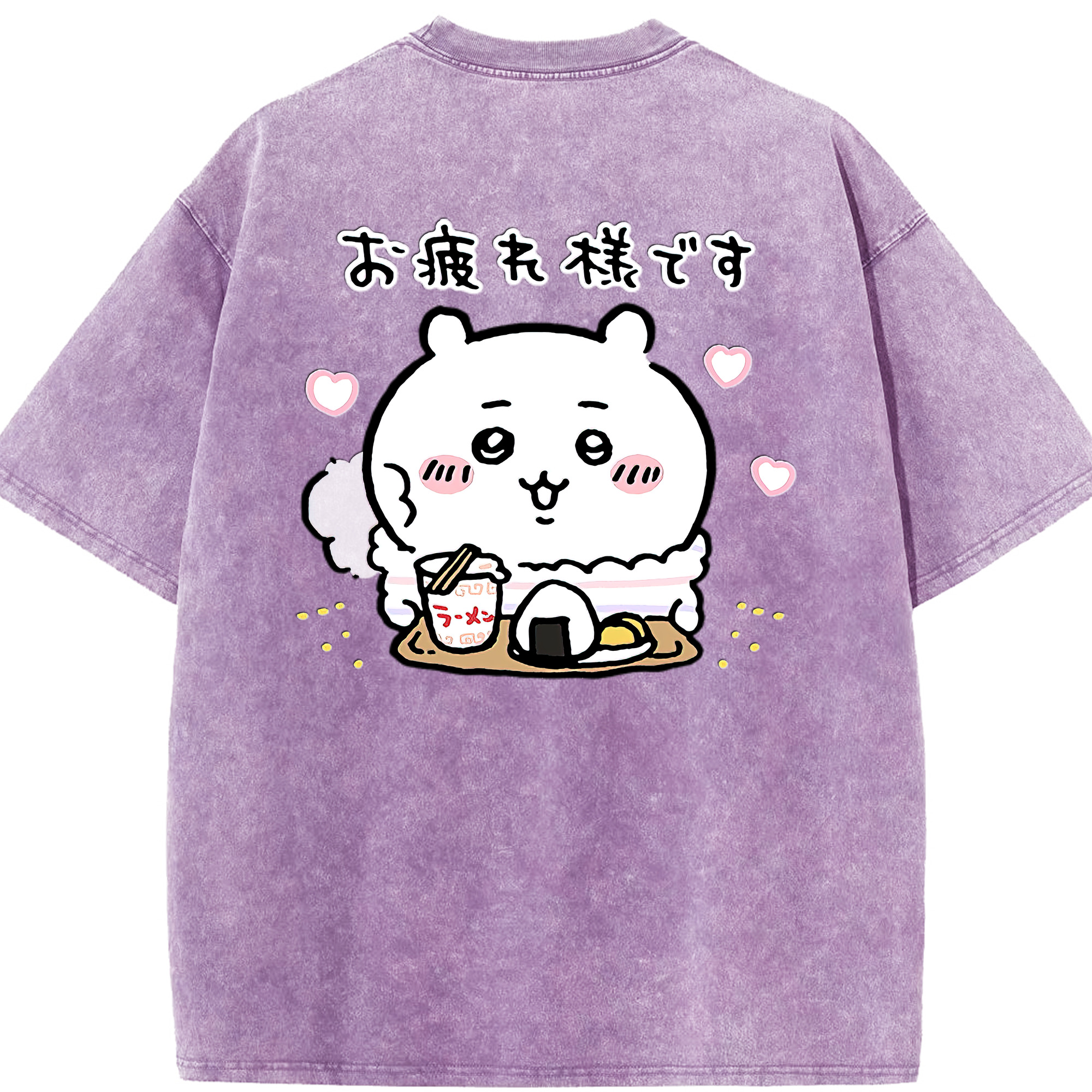 （画像用） ちいかわ ちいかわ Chii-kawa chiikawa 綿100% ヴィンテージ風 半袖Tシャツ（背面プリント）