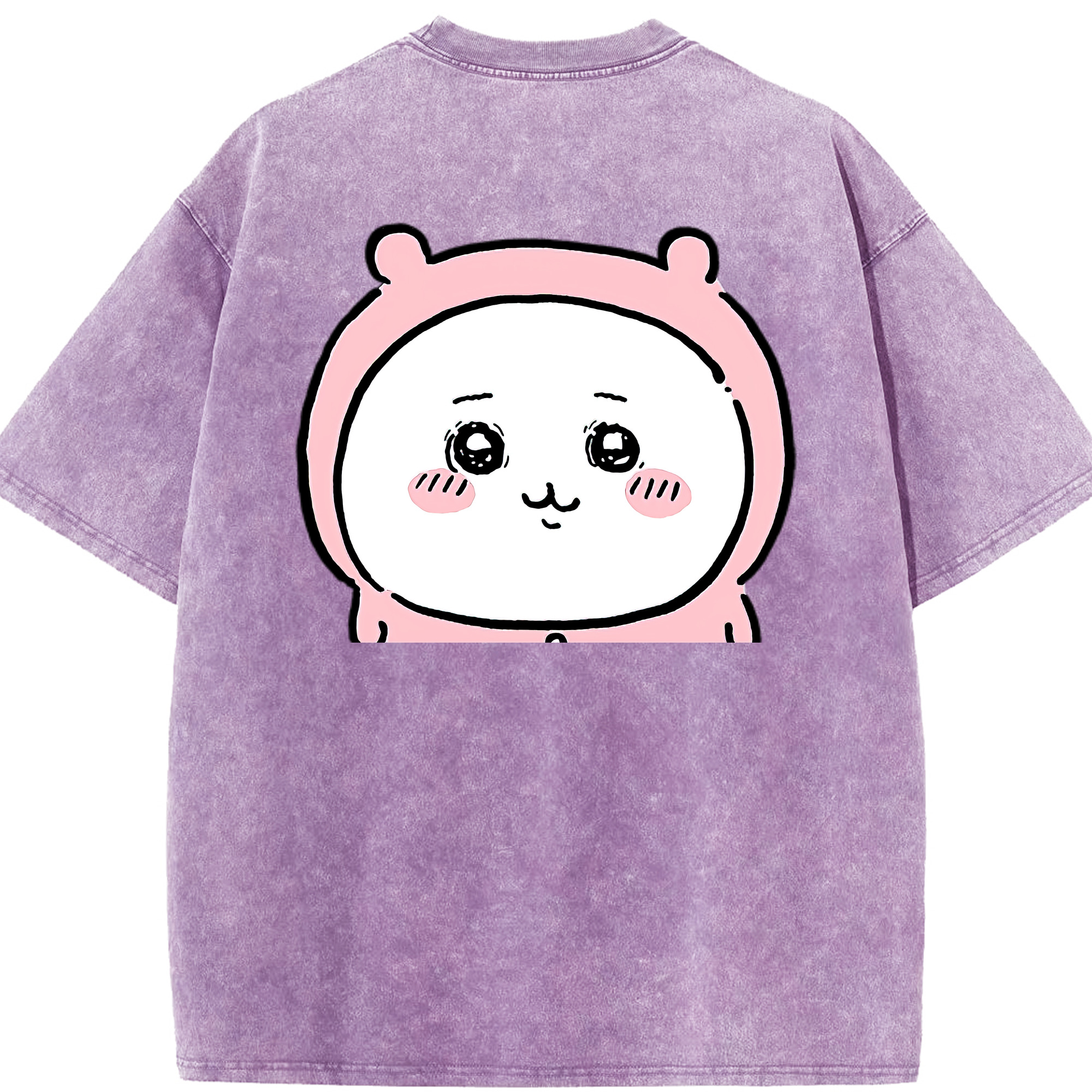 （画像用） ちいかわ ちいかわ Chii-kawa chiikawa 綿100% ヴィンテージ風 半袖Tシャツ（背面プリント）