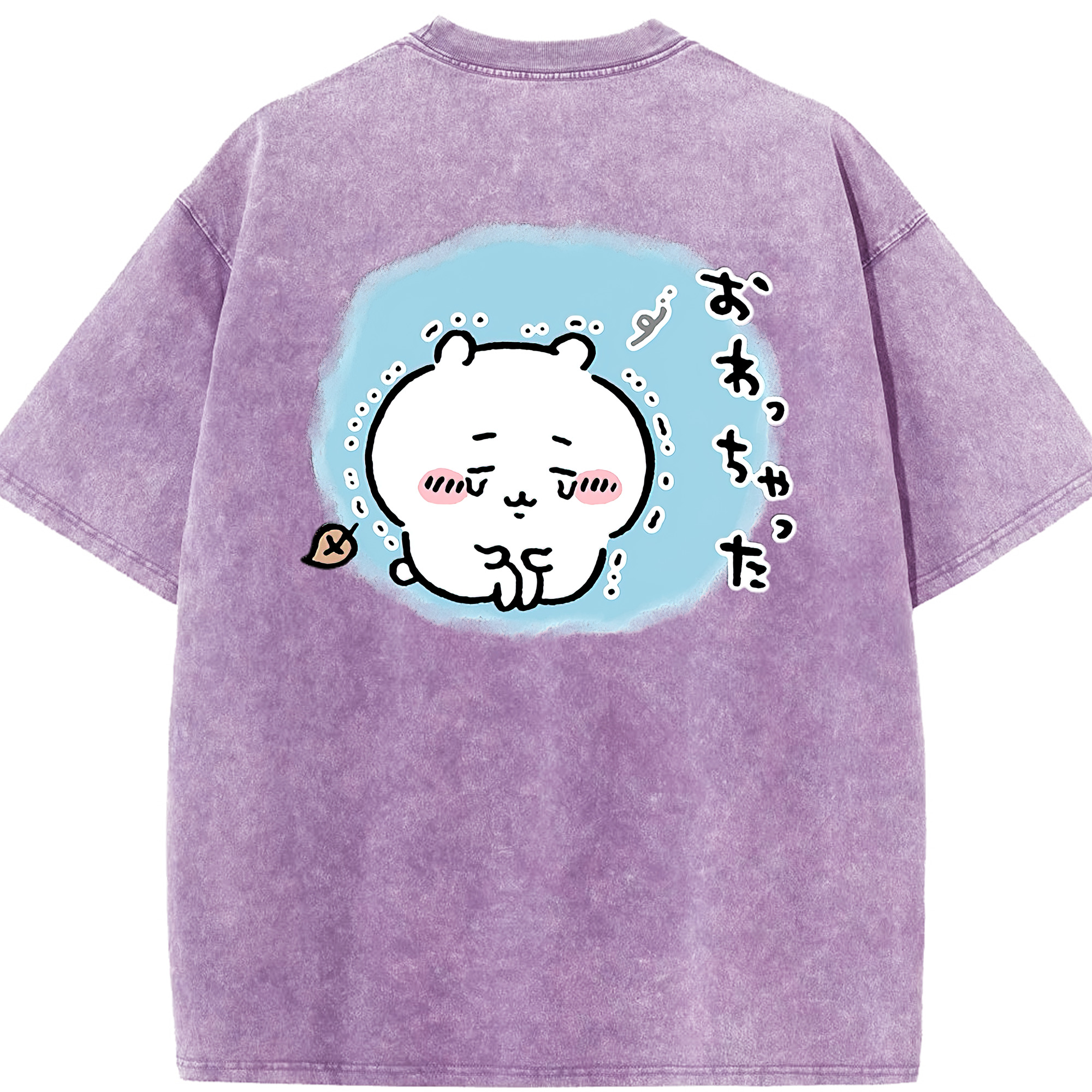 （画像用） ちいかわ ちいかわ Chii-kawa chiikawa 綿100% ヴィンテージ風 半袖Tシャツ（背面プリント）