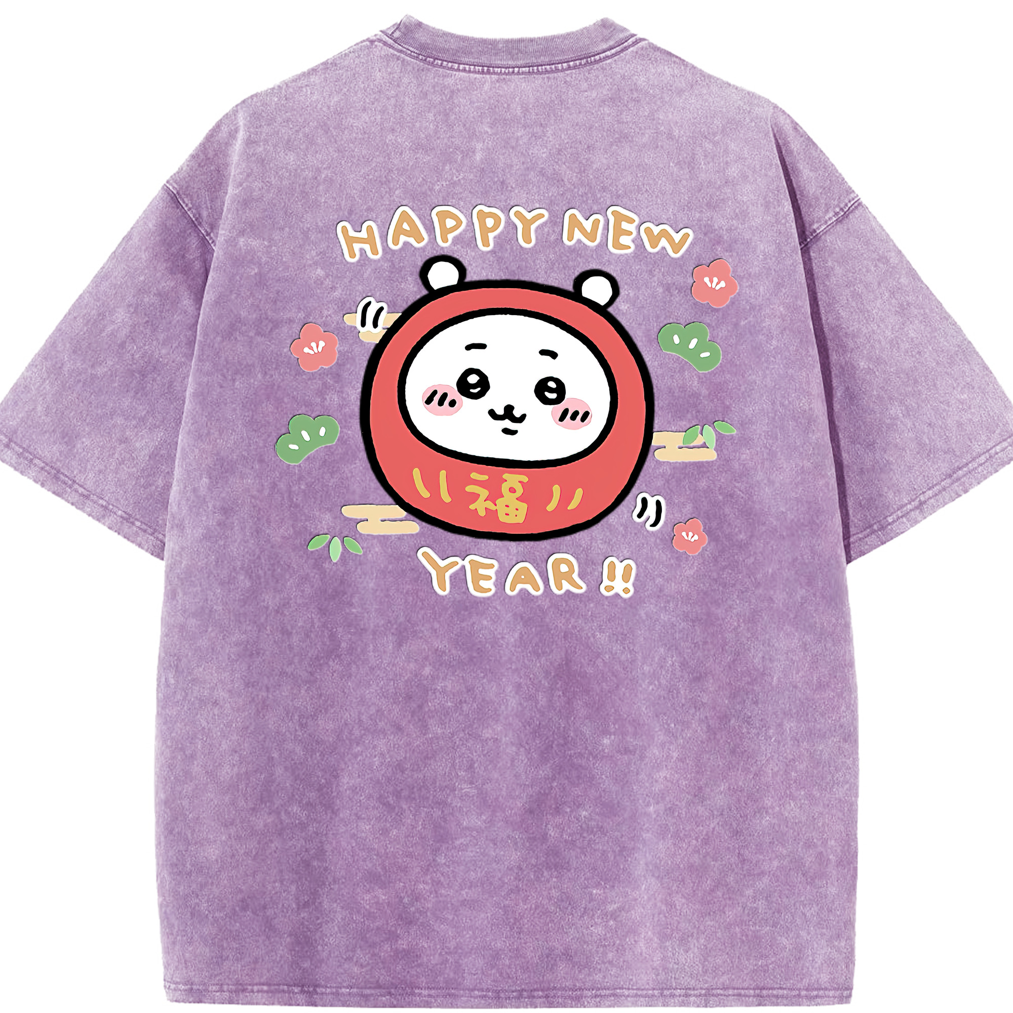 （画像用） ちいかわ ちいかわ Chii-kawa chiikawa 綿100% ヴィンテージ風 半袖Tシャツ（背面プリント）