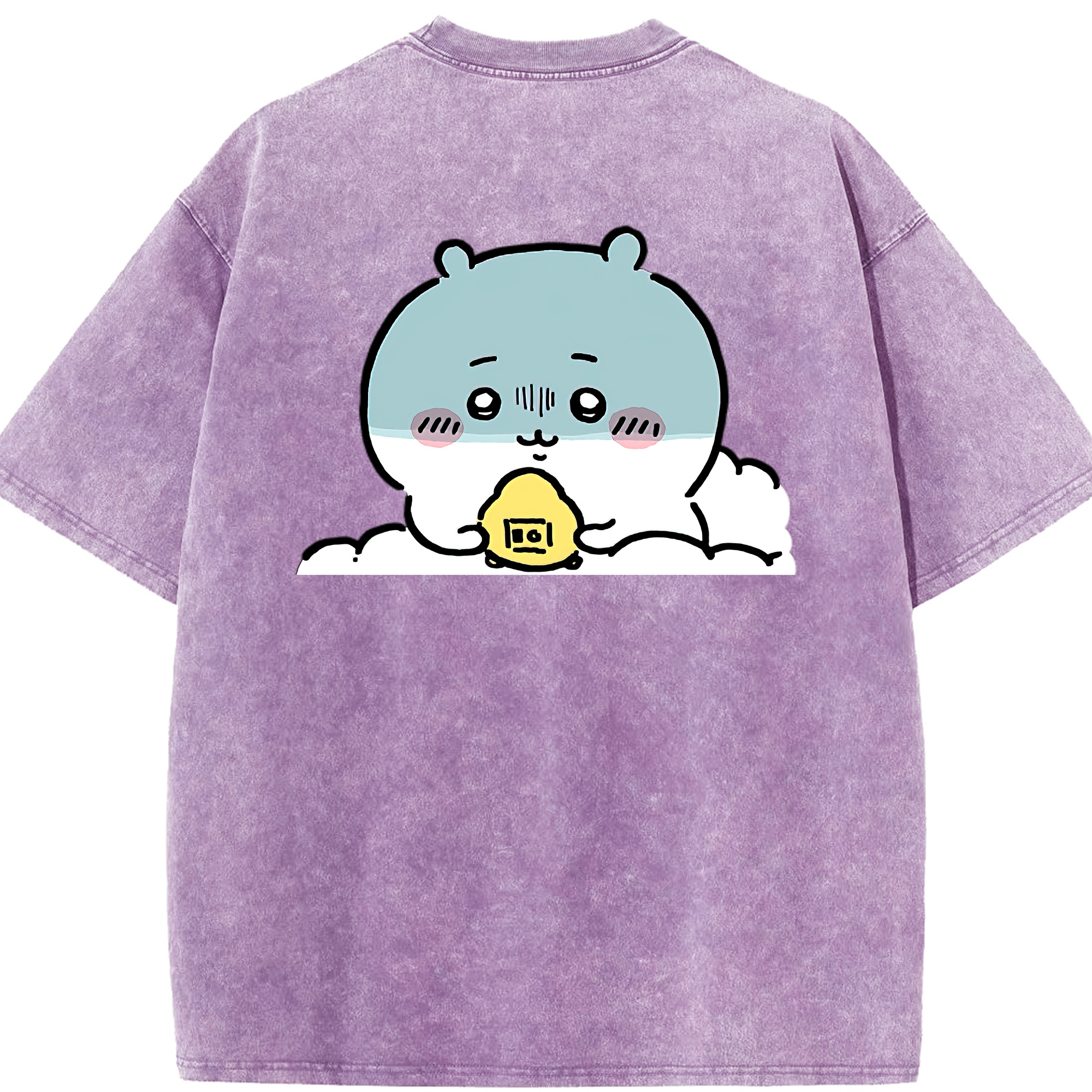 （画像用） ちいかわ ちいかわ Chii-kawa chiikawa 綿100% ヴィンテージ風 半袖Tシャツ（背面プリント）