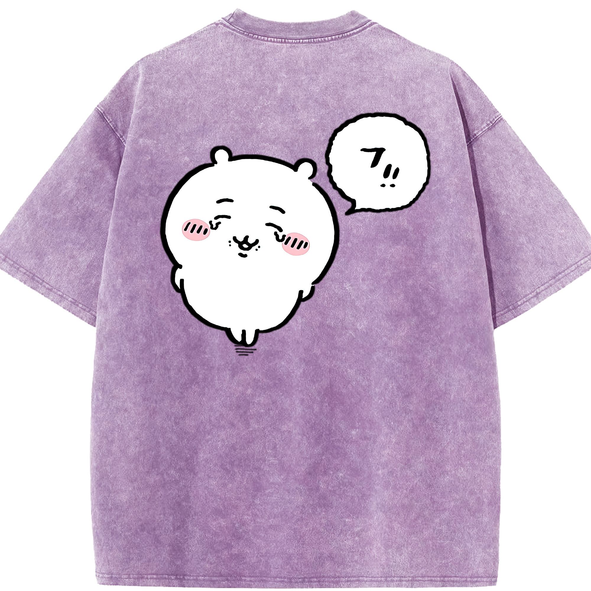 （画像用） ちいかわ ちいかわ Chii-kawa chiikawa 綿100% ヴィンテージ風 半袖Tシャツ（背面プリント）